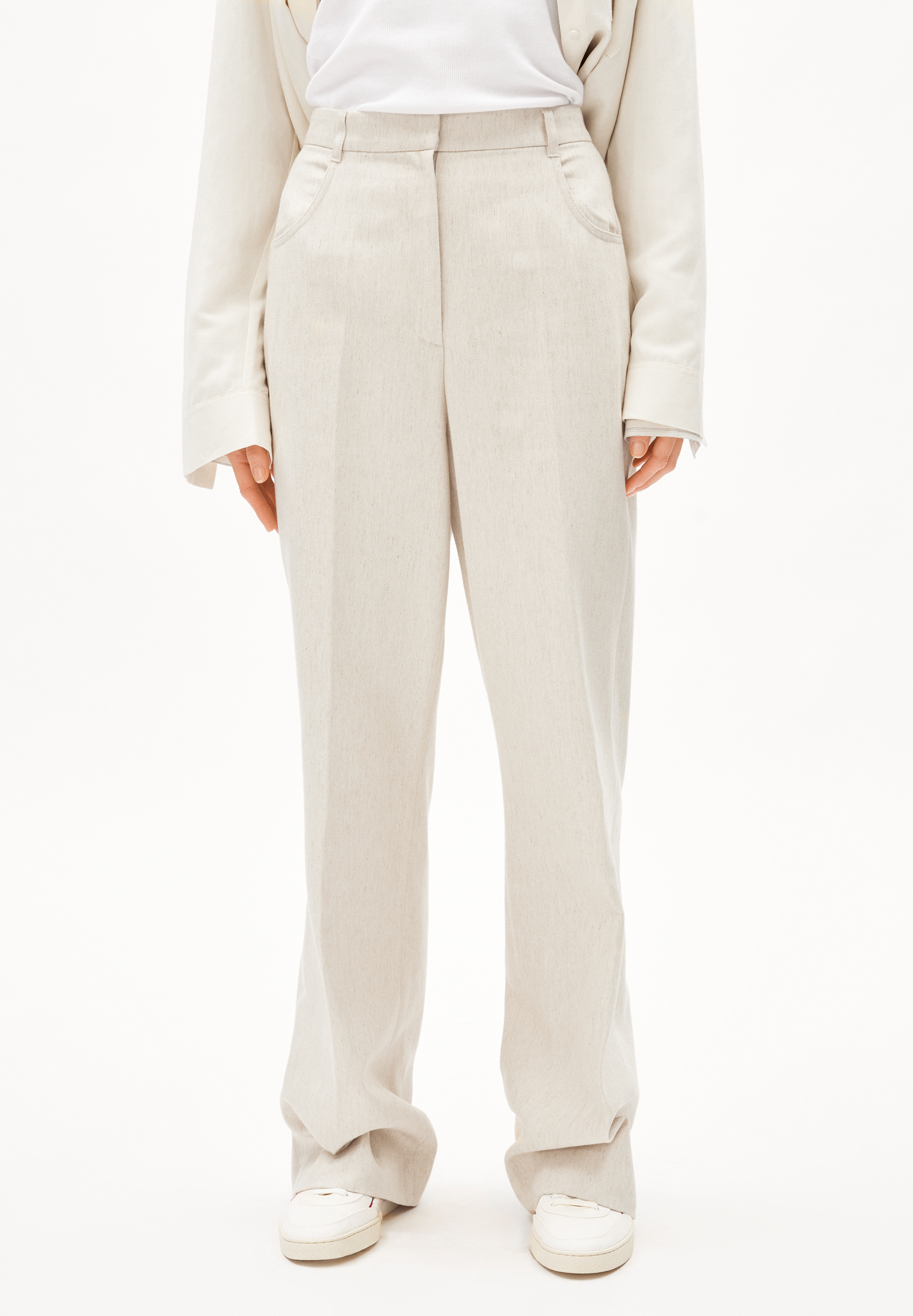 JUMAA STRAIGHT LINO Woven Pants made of Linen-Mix