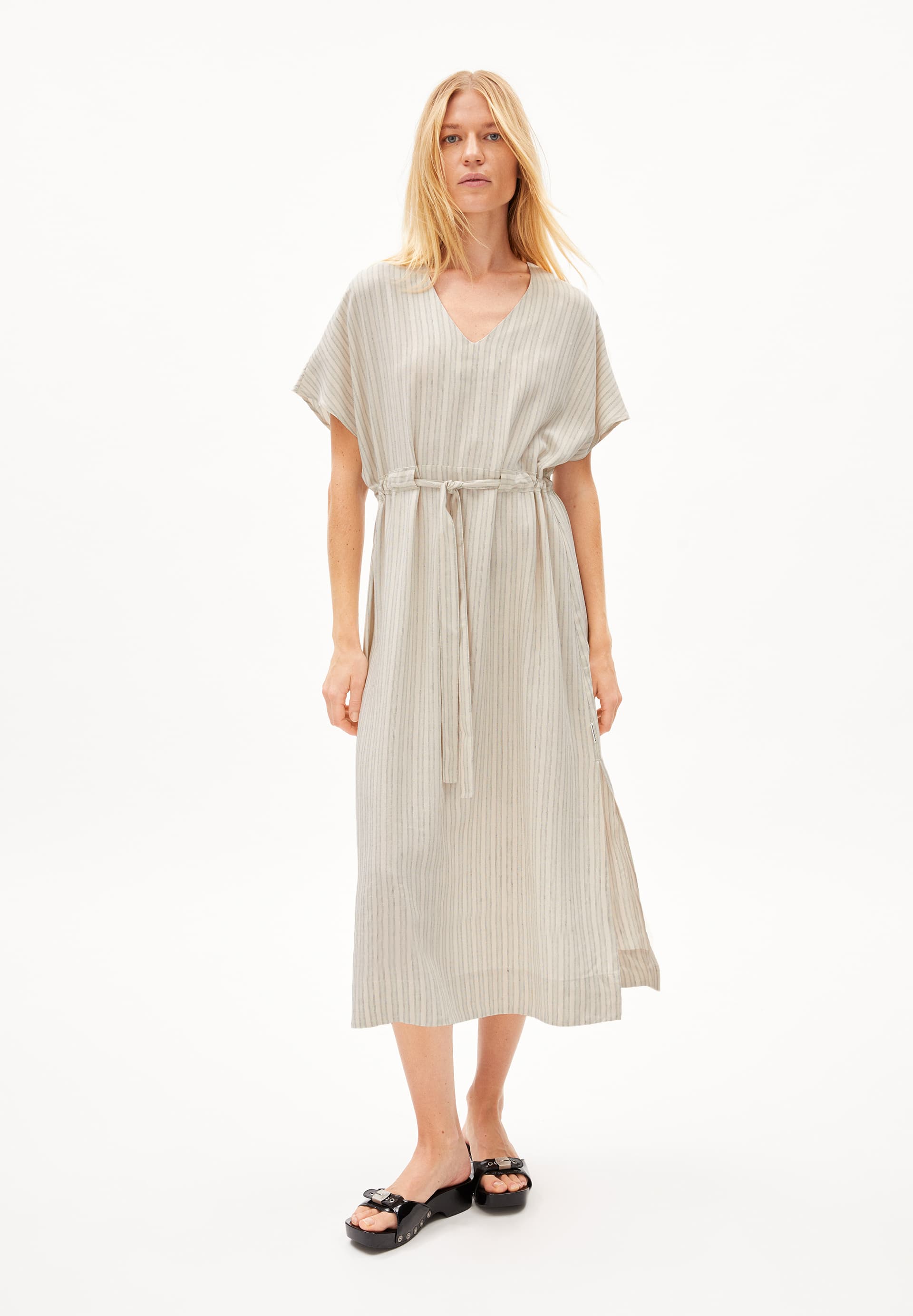 MAAHALIANA LINO STRIPES Woven Dress Relaxed Fit made of Linen-Mix
