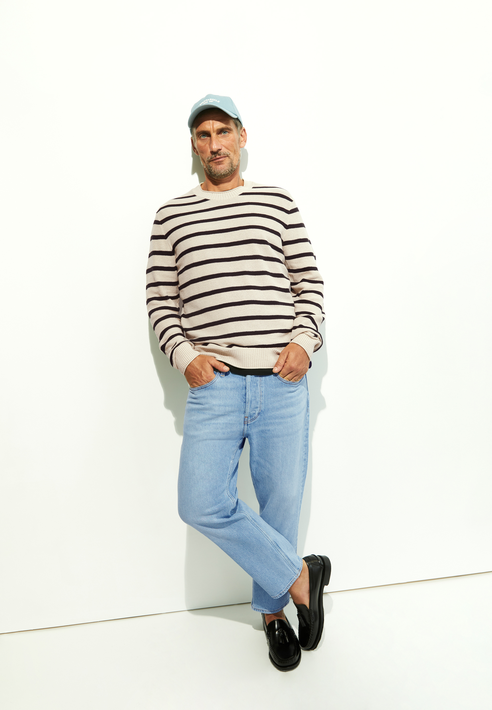 AJAANI LINO STRIPES Pullover aus Leinen-Mix
