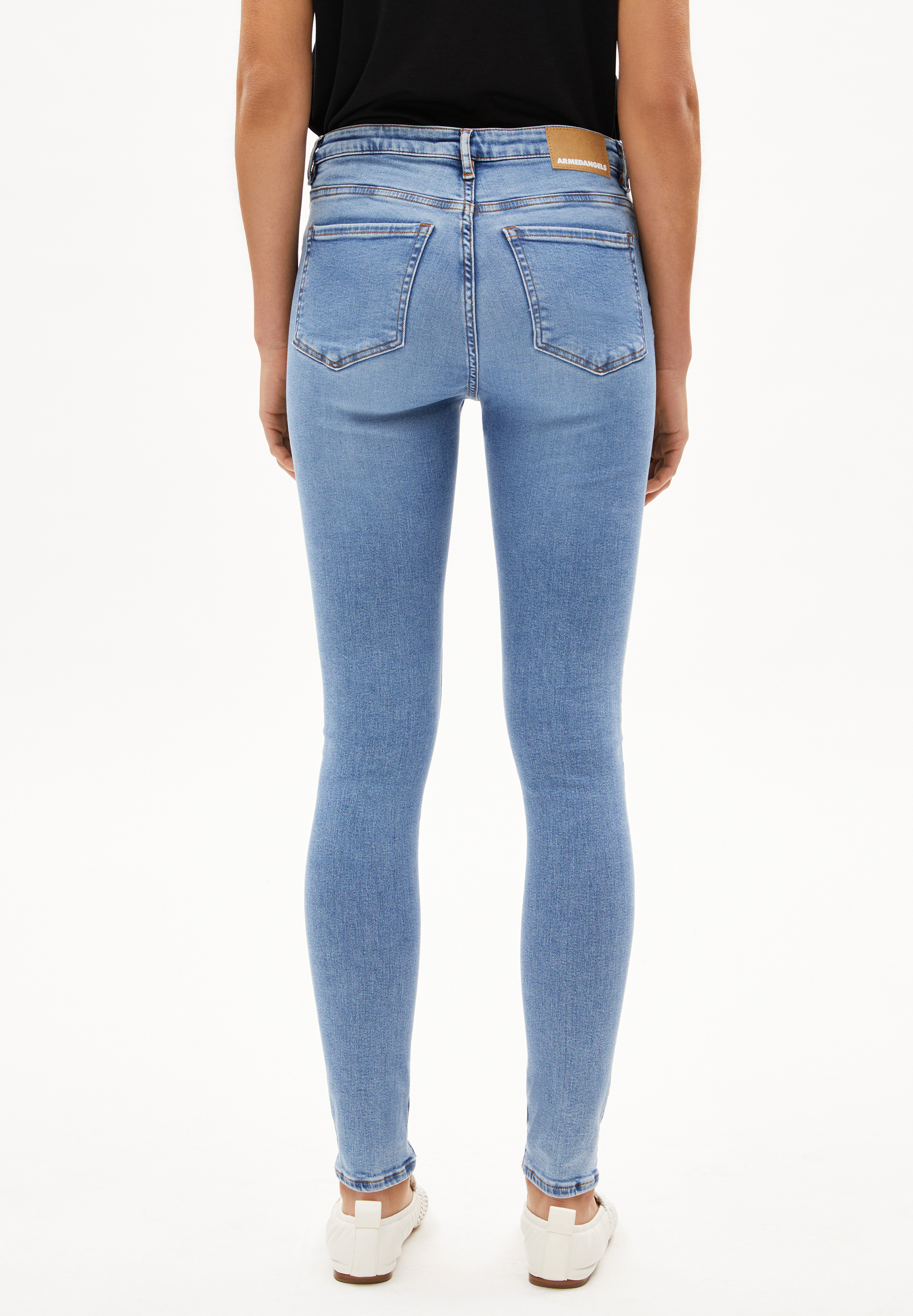 TILLAA Jean skinny taille mi-haute en mélange de coton biologique X-Stretch
