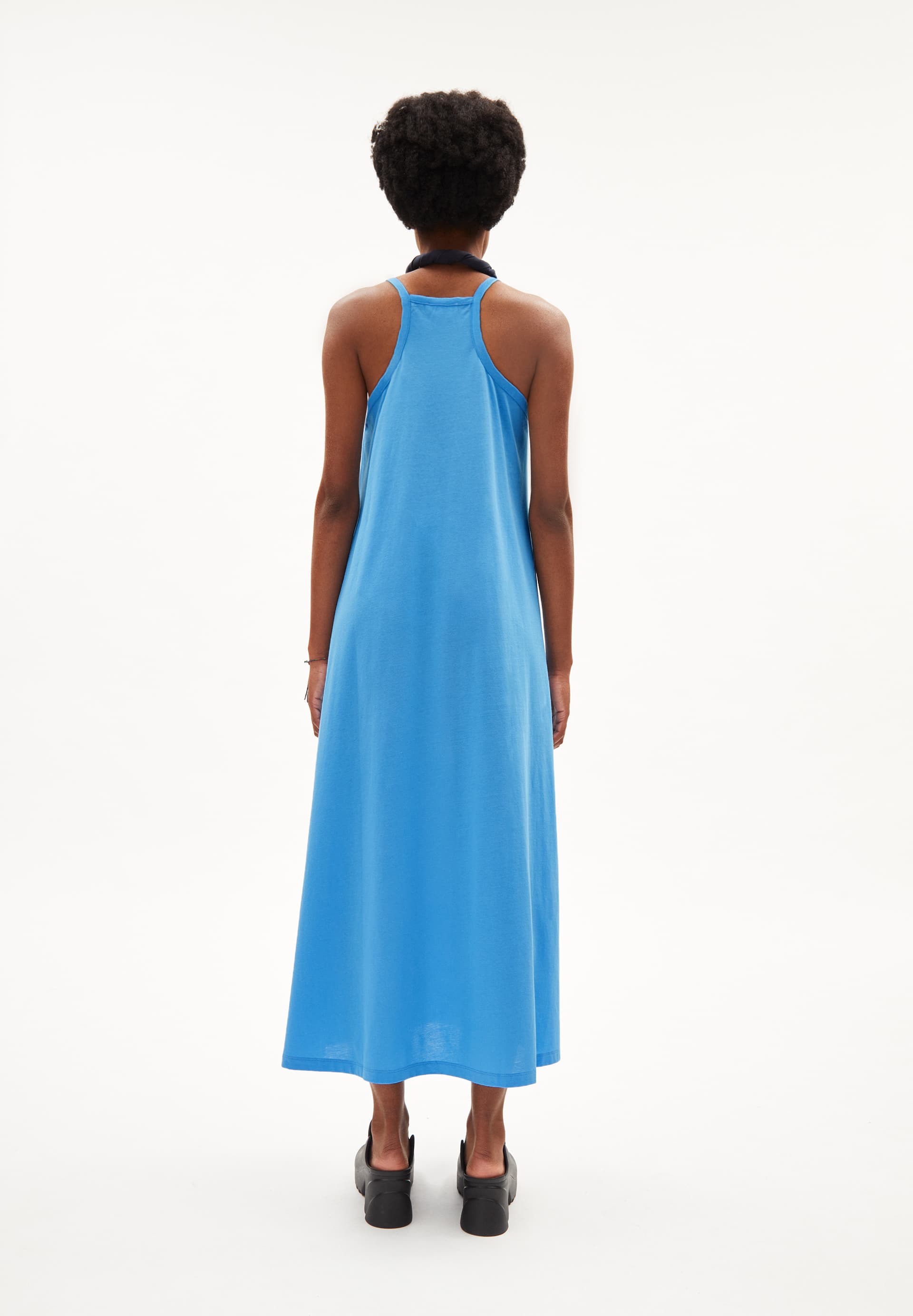 THIDAA MERCERIZED Jersey jurk met loose fit van biologisch katoen