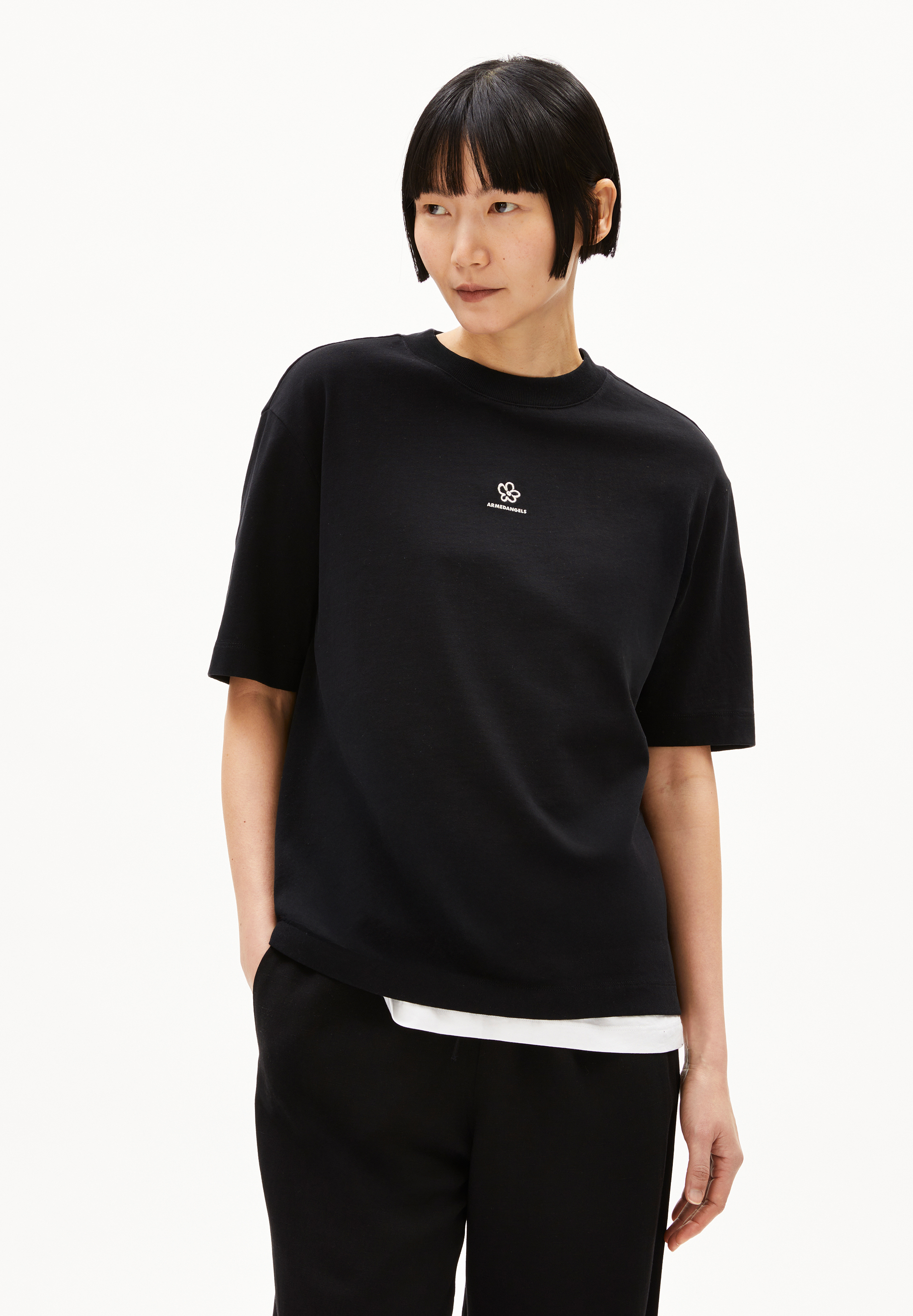TARJAA BACK FLOWAA Heavyweight T-shirt van gerecyclede katoenmix