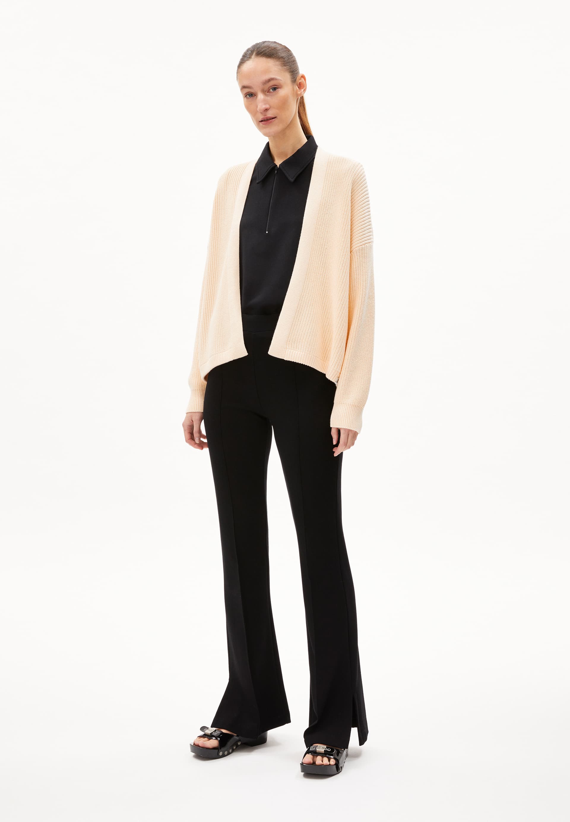 VILDAANA Veste en maille coupe oversize en coton bio