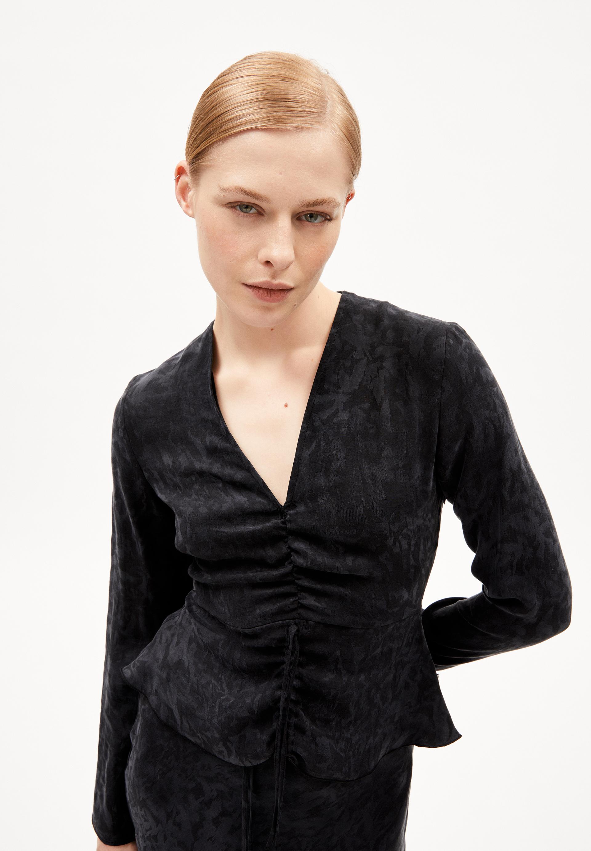 ANAYAA JACQ Chemisier coupe standard en TENCEL™ Lyocell mélangé