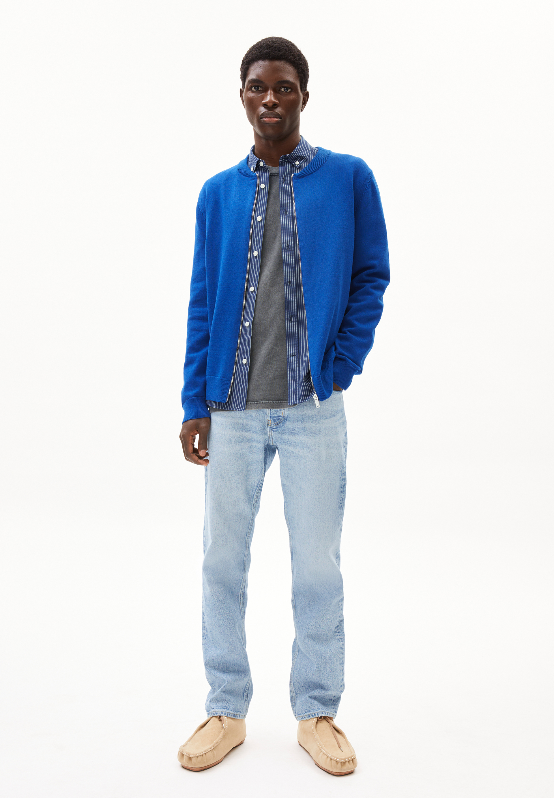 AGAAMON Veste en maille en coton bio