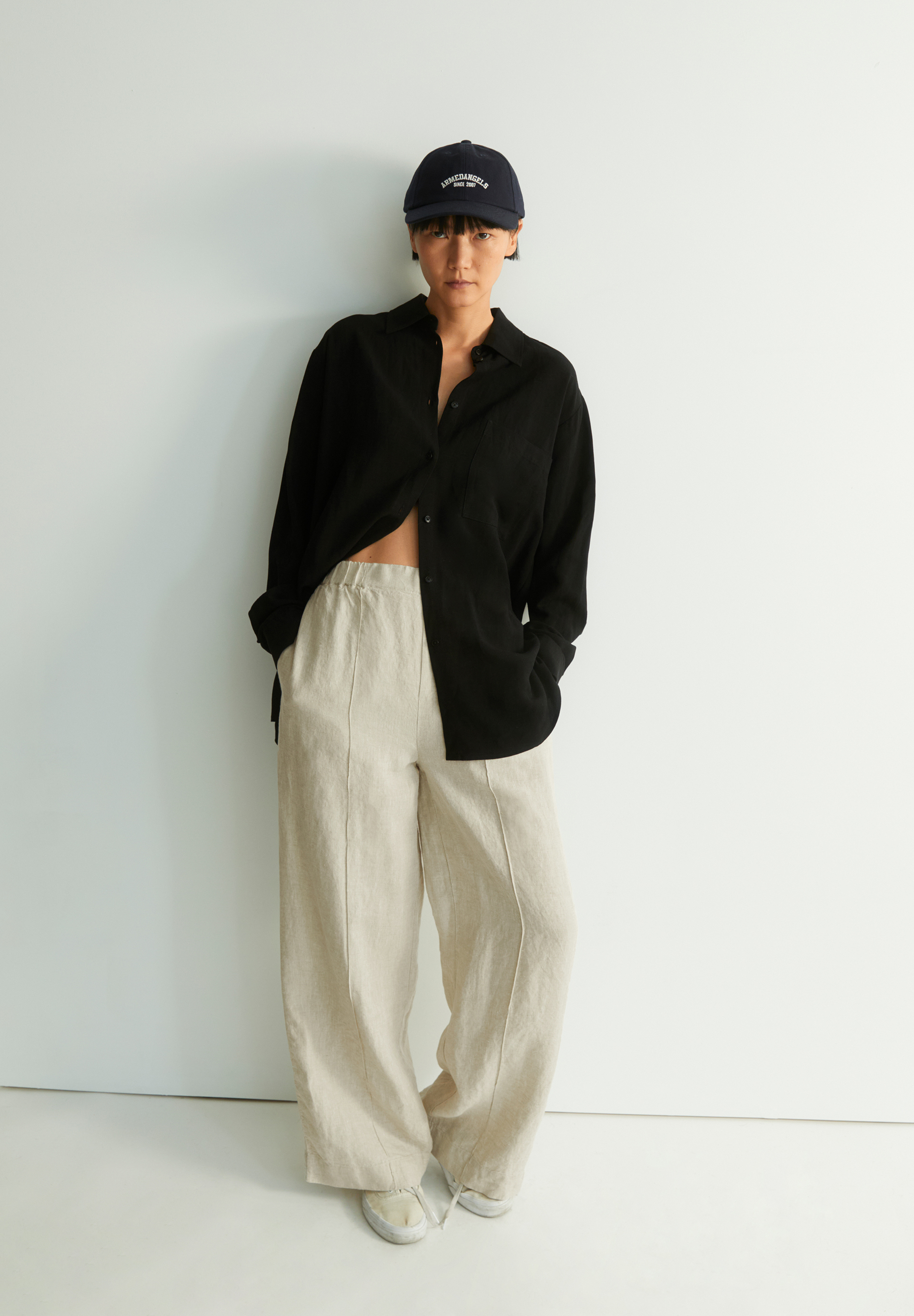MAALGAA LINO Blouse en lin mélangé