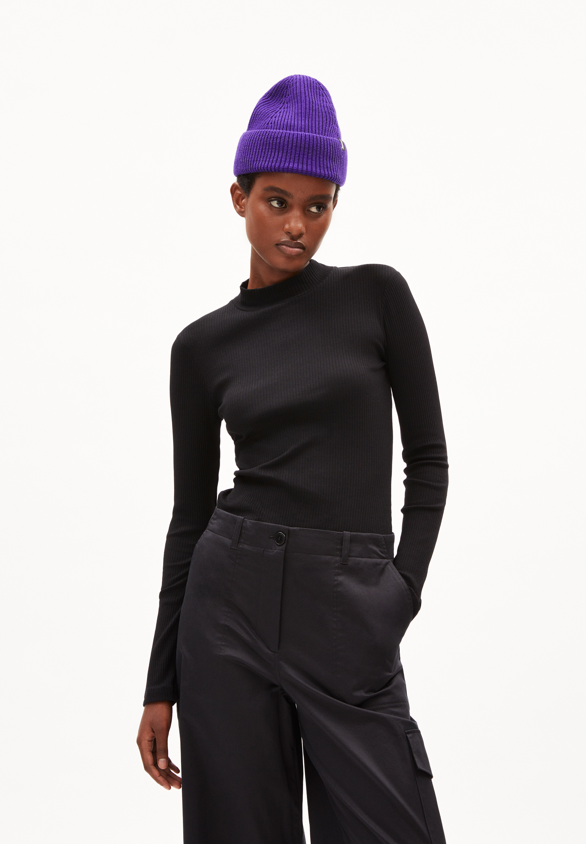 FATIMAA Rib Longsleeve Slim Fit made of Organic Cotton Mix