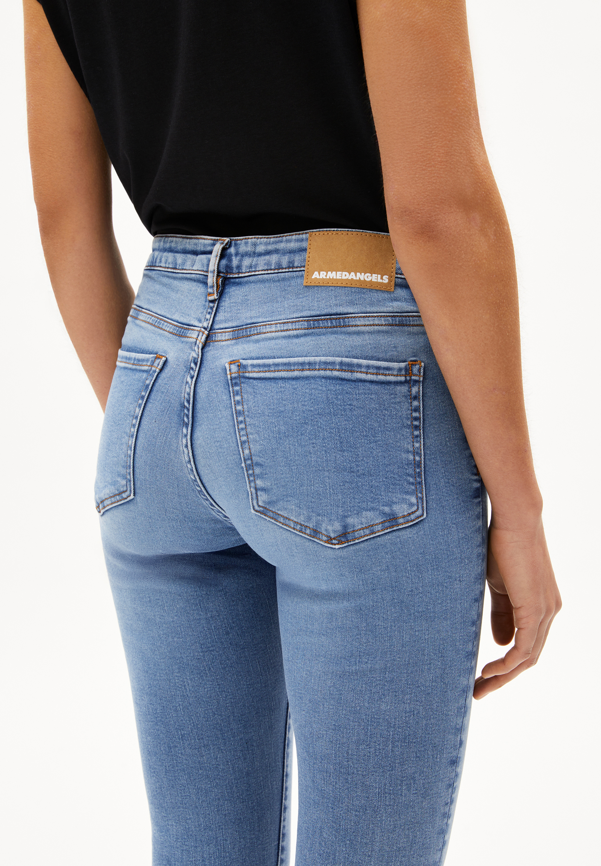 TILLAA Jean skinny taille mi-haute en mélange de coton biologique X-Stretch