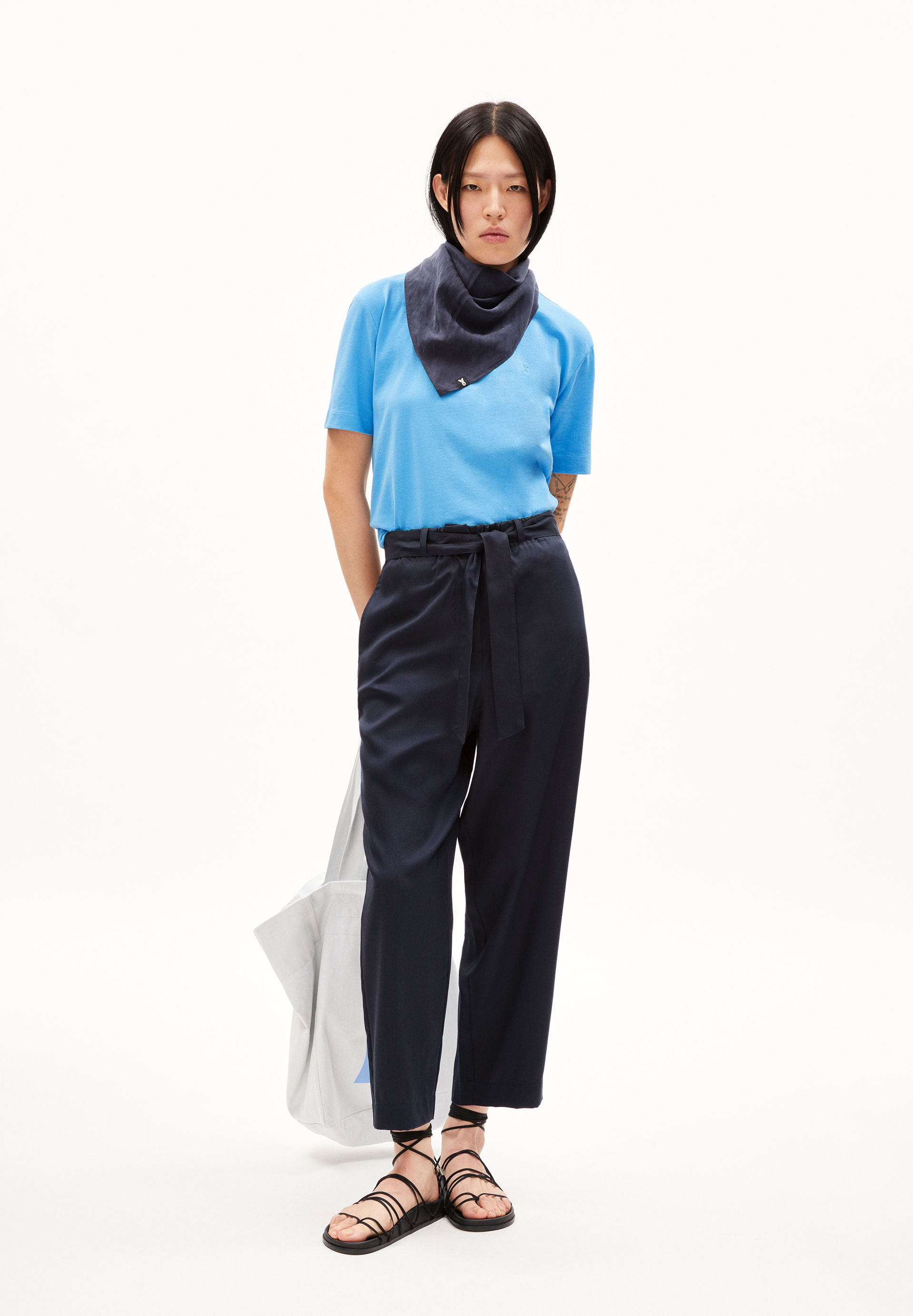 SAAMERA Pantalon en toile coupe décontractée en TENCEL™ Lyocell