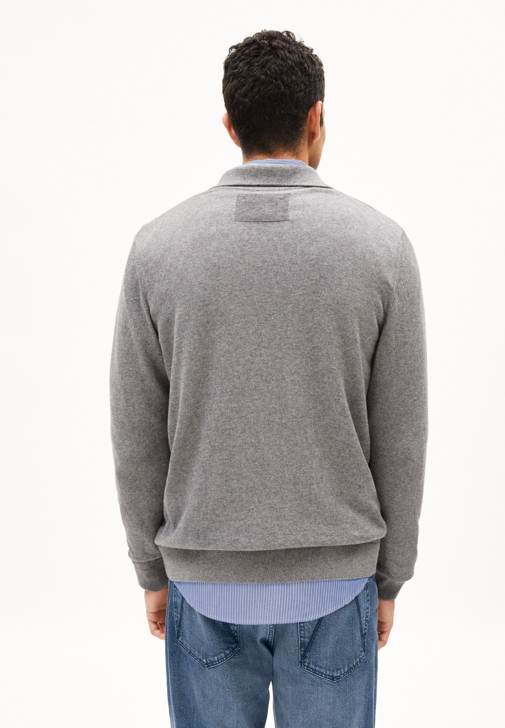 FAAUSTOS Veste en maille coupe standard en laine mérinos bio mélangée