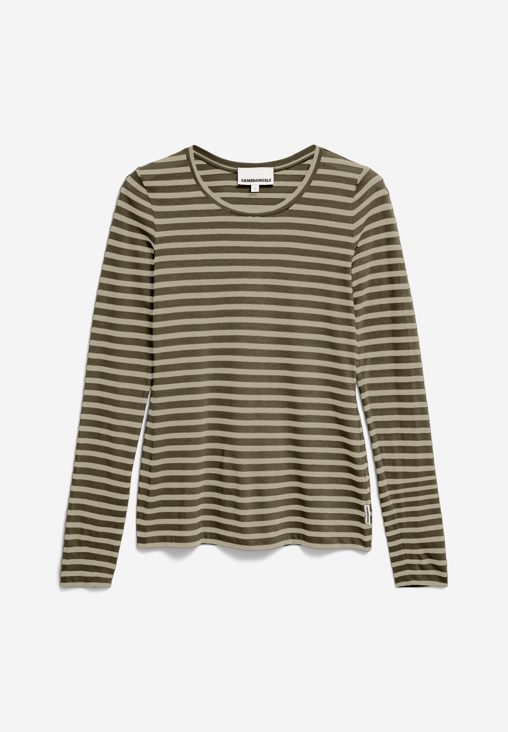 ENRICCAA STRIPES Haut à manches longues coupe ajustée en coton bio
