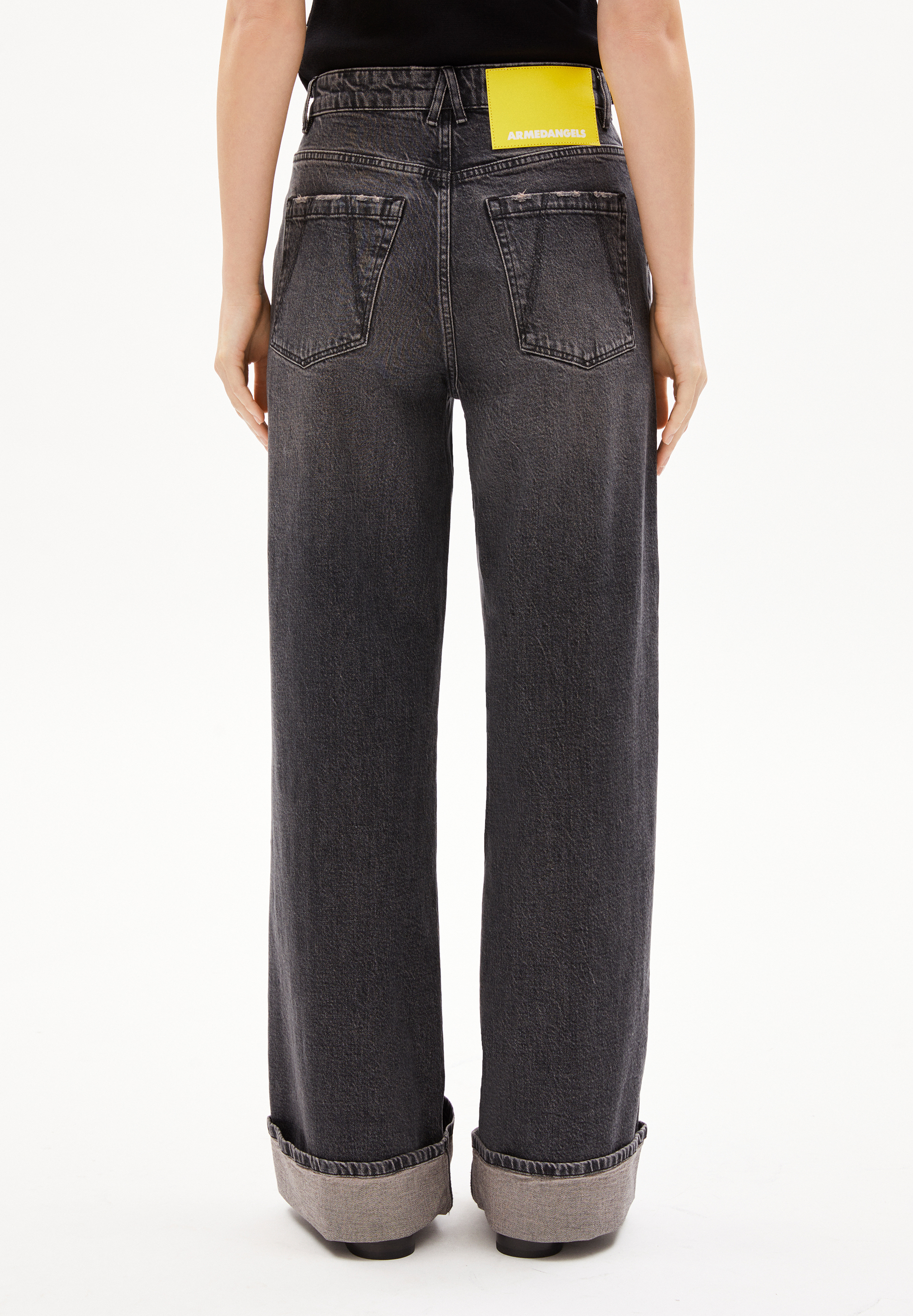 BLINAA Jeans Wide Leg High Waist Bio-Baumwoll Mix Comfort-Stretch