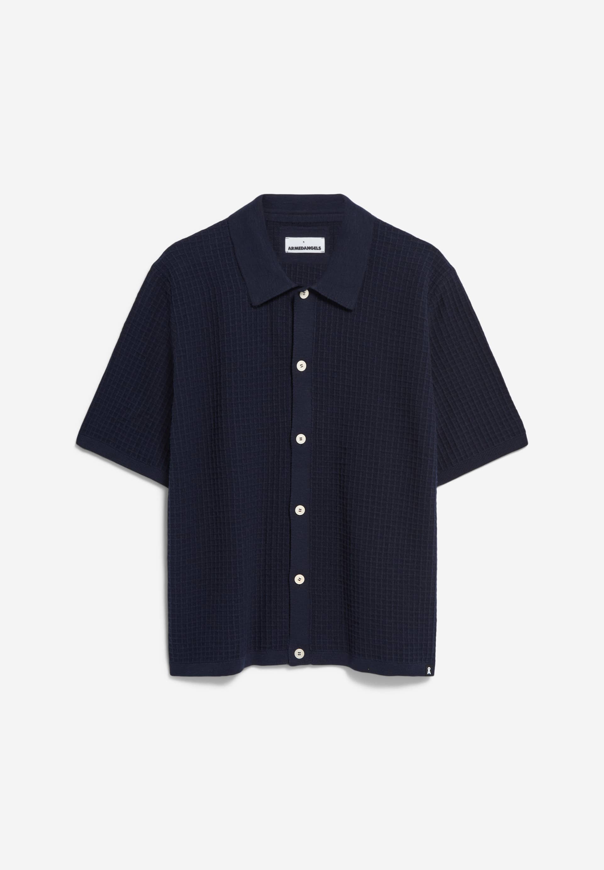 EDUAARDO Strick Polo T-Shirt Regular Fit aus Bio-Baumwolle