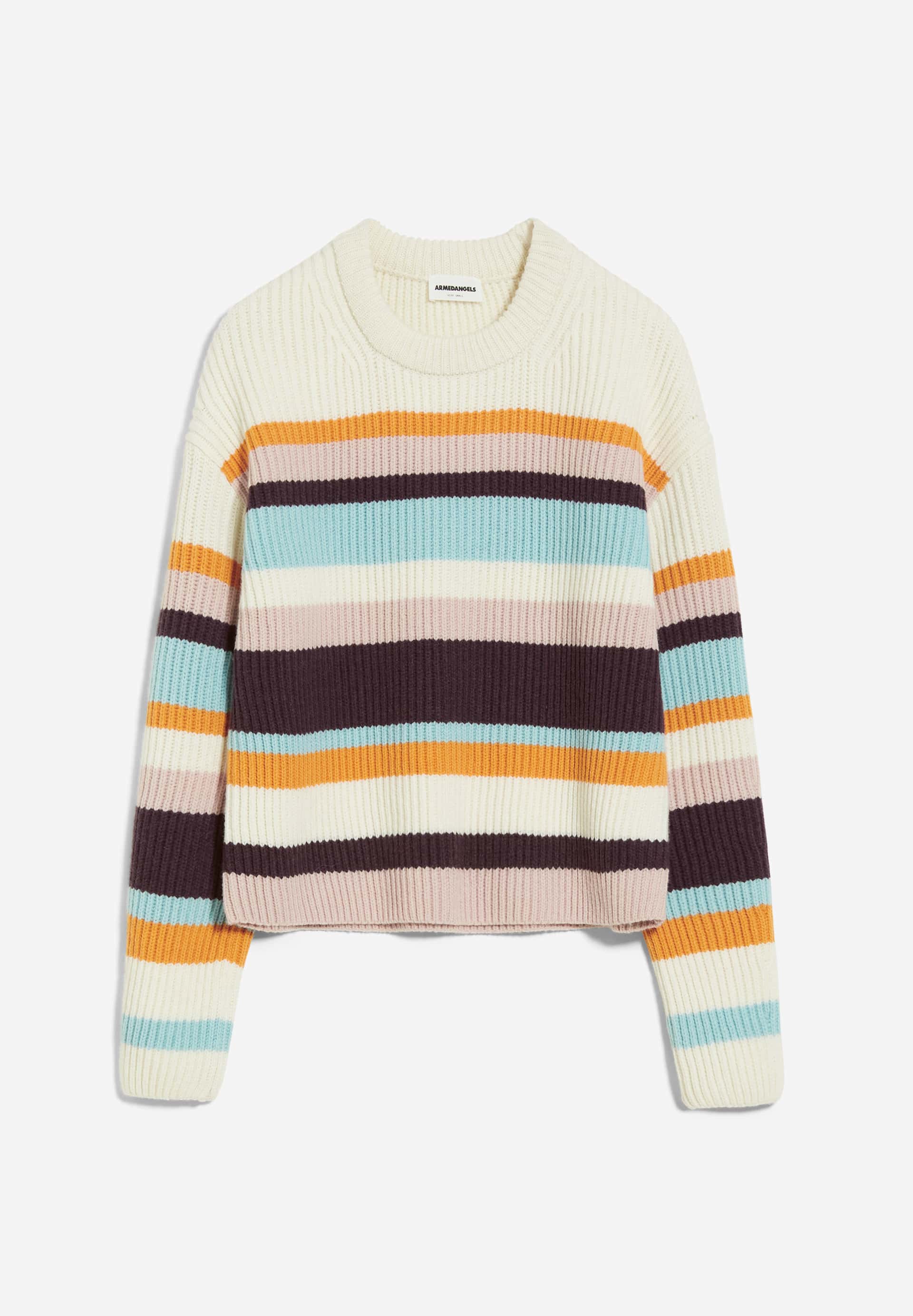 NAARUKO MULTICOLOR Knit Sweater Oversized Fit made of Organic Wool Mix