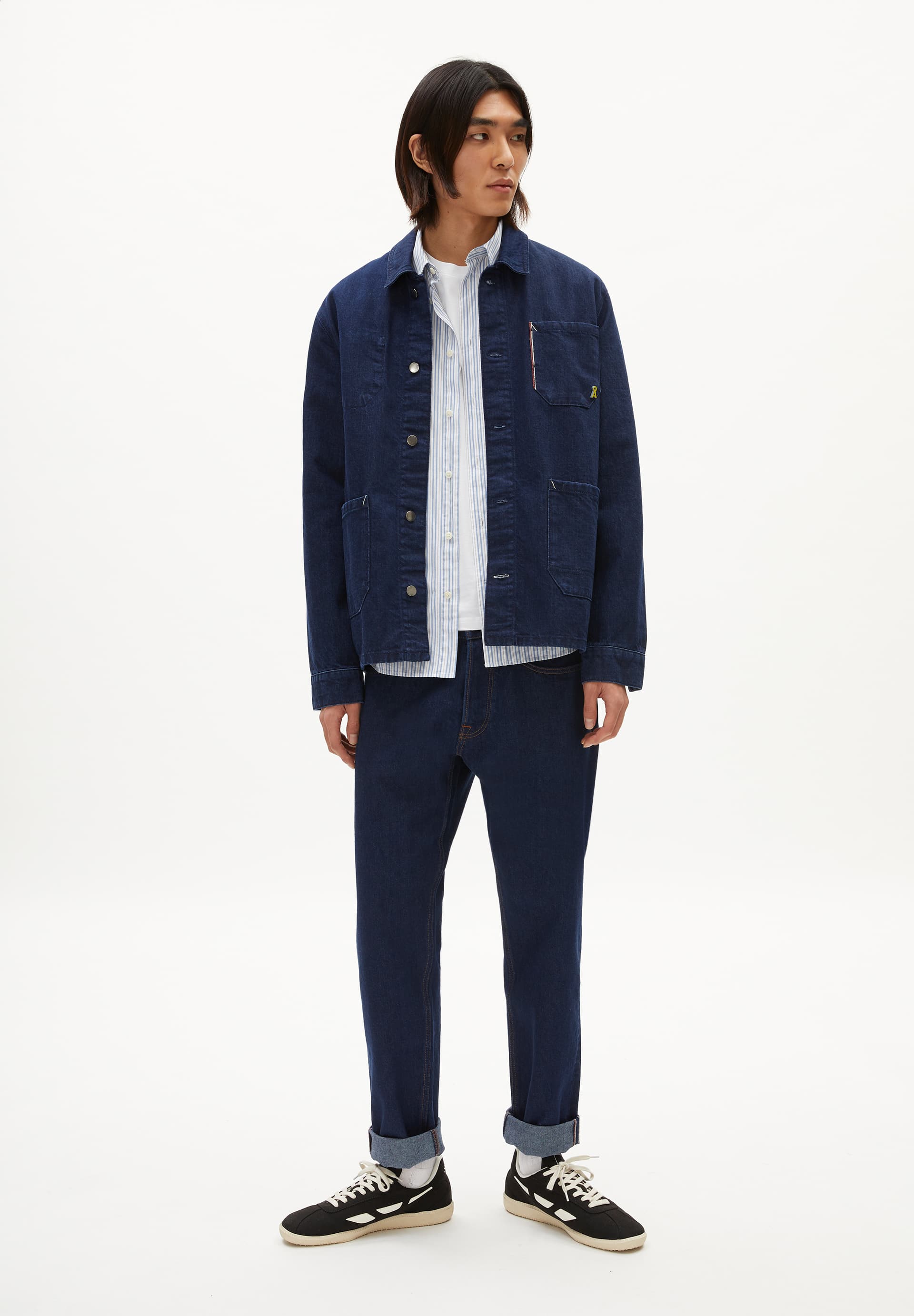 MAARLO DEMI SELV Denim Jacket Regular Fit made of Organic Cotton Mix