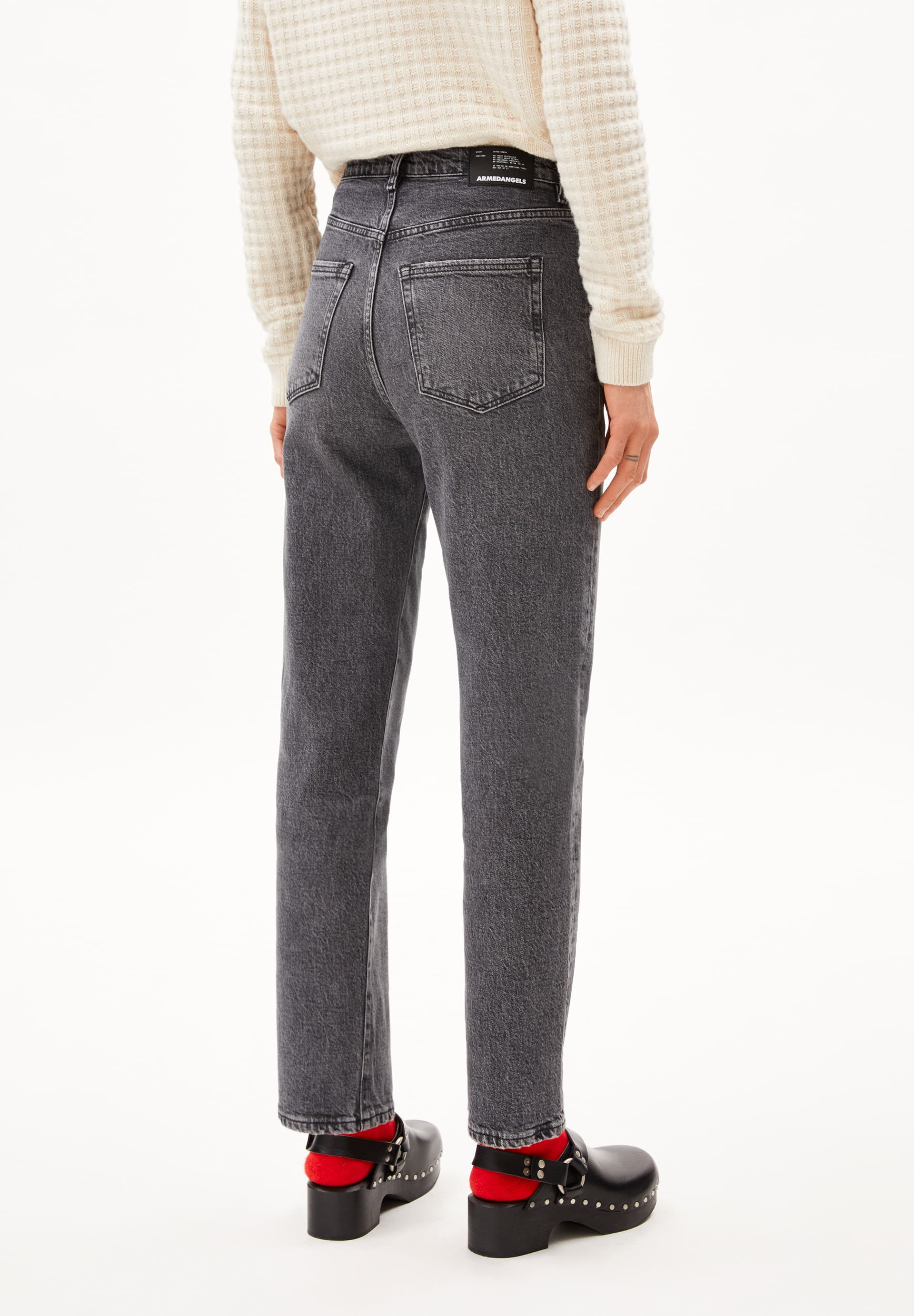 AAIKALA Jeans Straight Leg High Waist Bio-Baumwoll Mix Comfort-Stretch