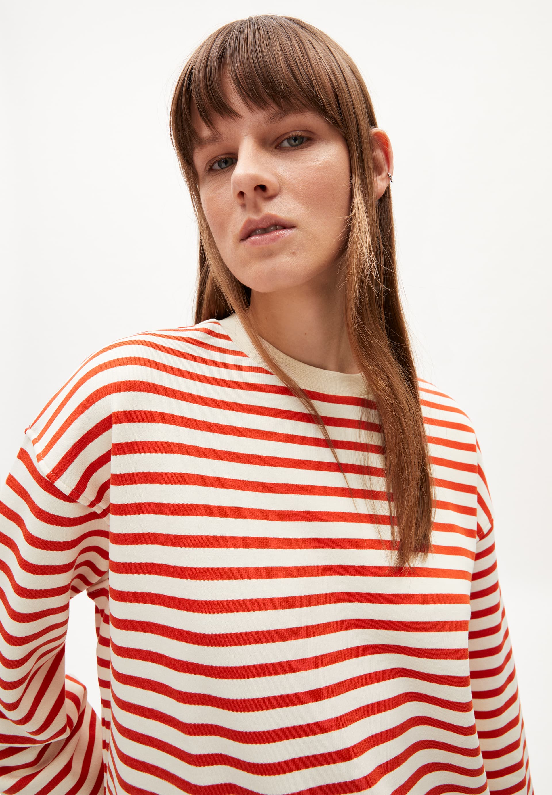 FRANKAA MAARLEN STRIPE Sweatshirt Oversized Fit aus Bio-Baumwolle