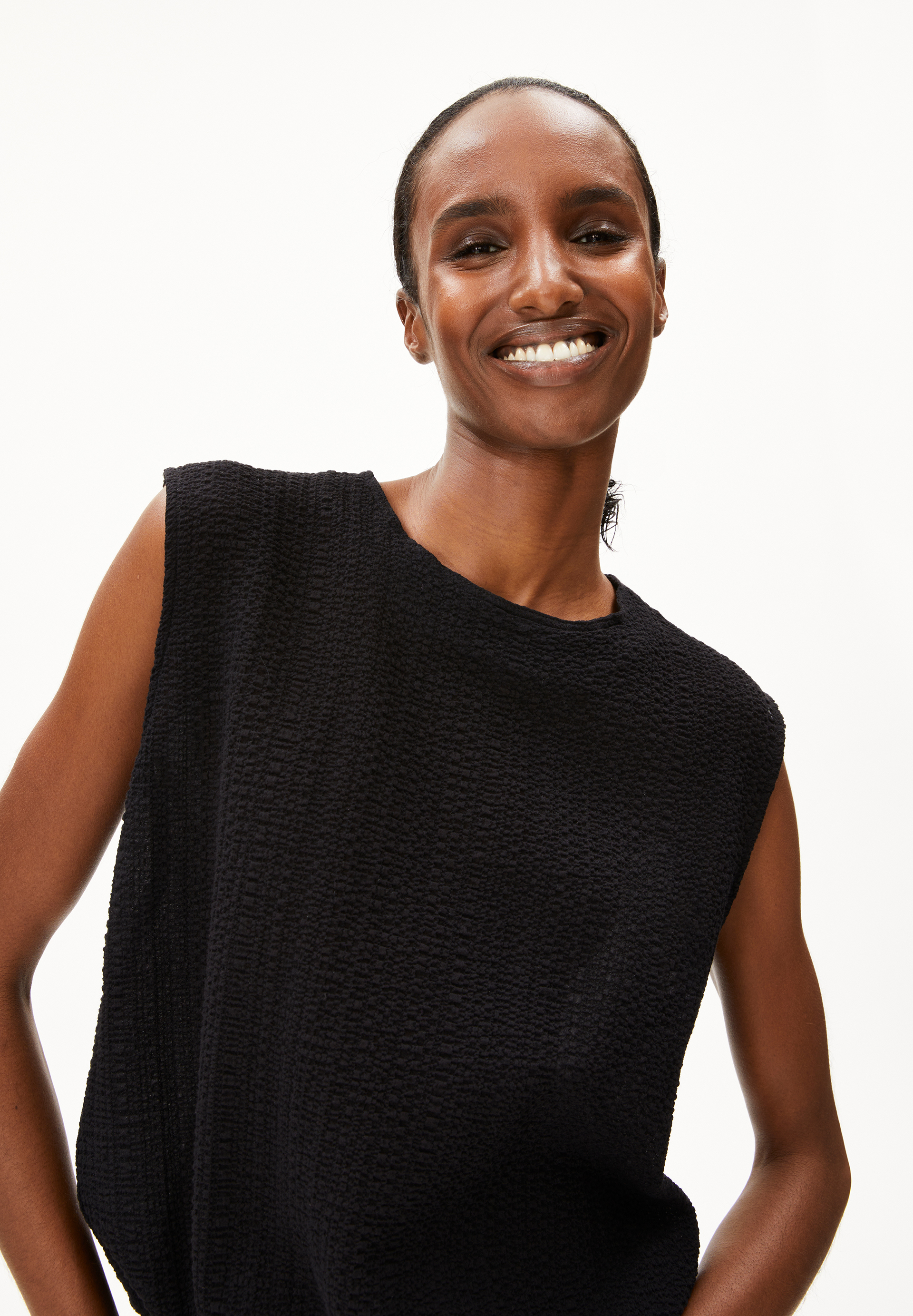 NERAA CRINKLE Top en mélange de coton bio