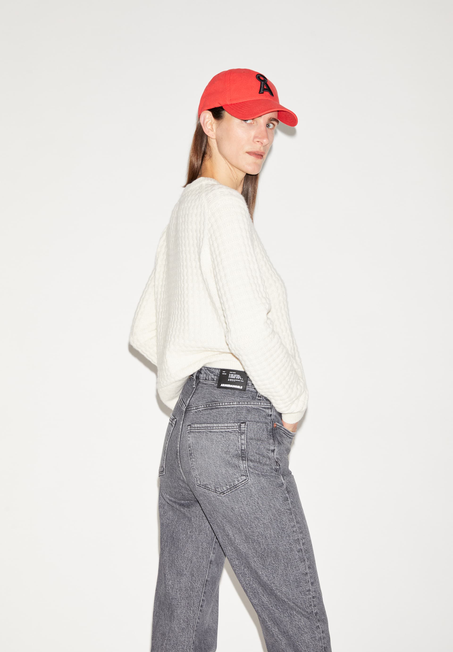 AAIKALA Jeans Straight Leg High Waist Bio-Baumwoll Mix Comfort-Stretch
