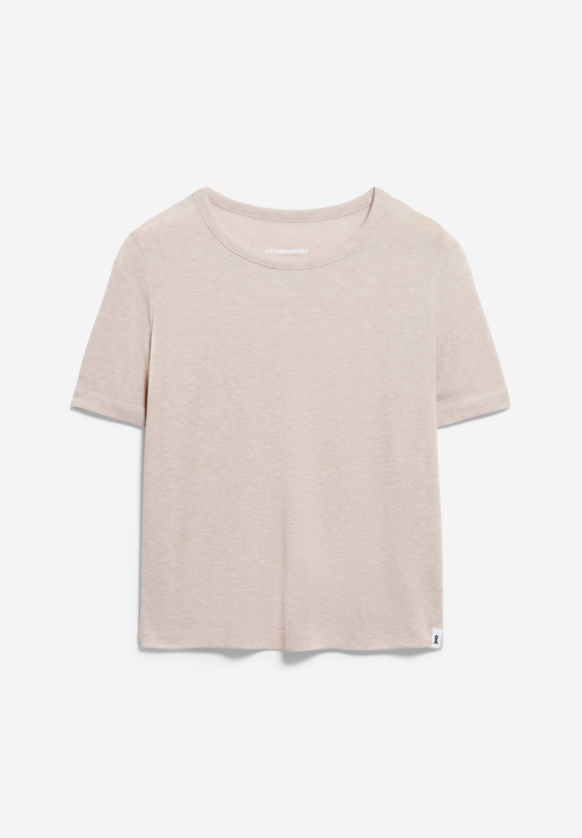 GENEVRAA Ripp T-Shirt Regular Fit aus TENCEL™ Lyocell Mix