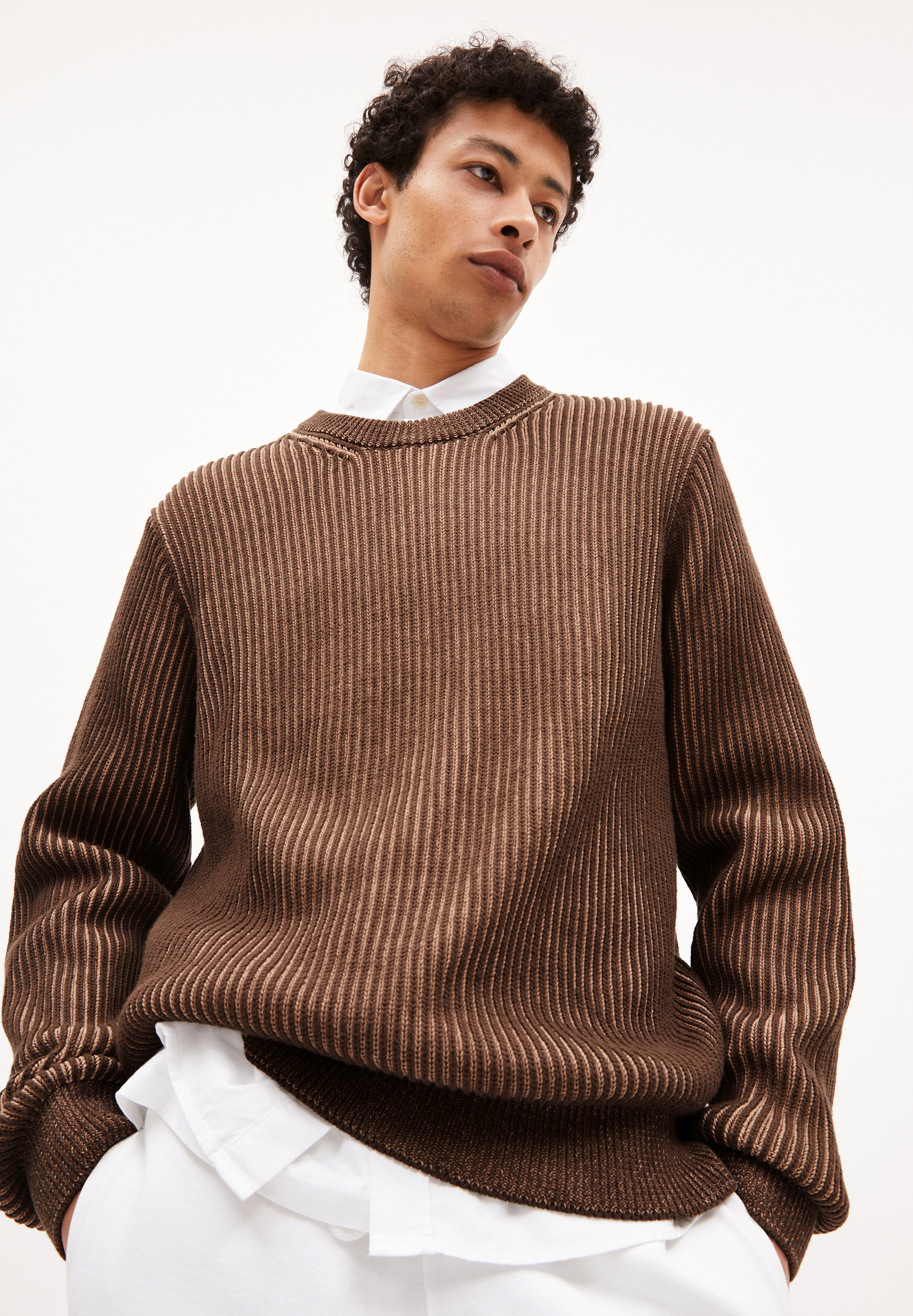 ANDRAAS Pull coupe standard en coton bio