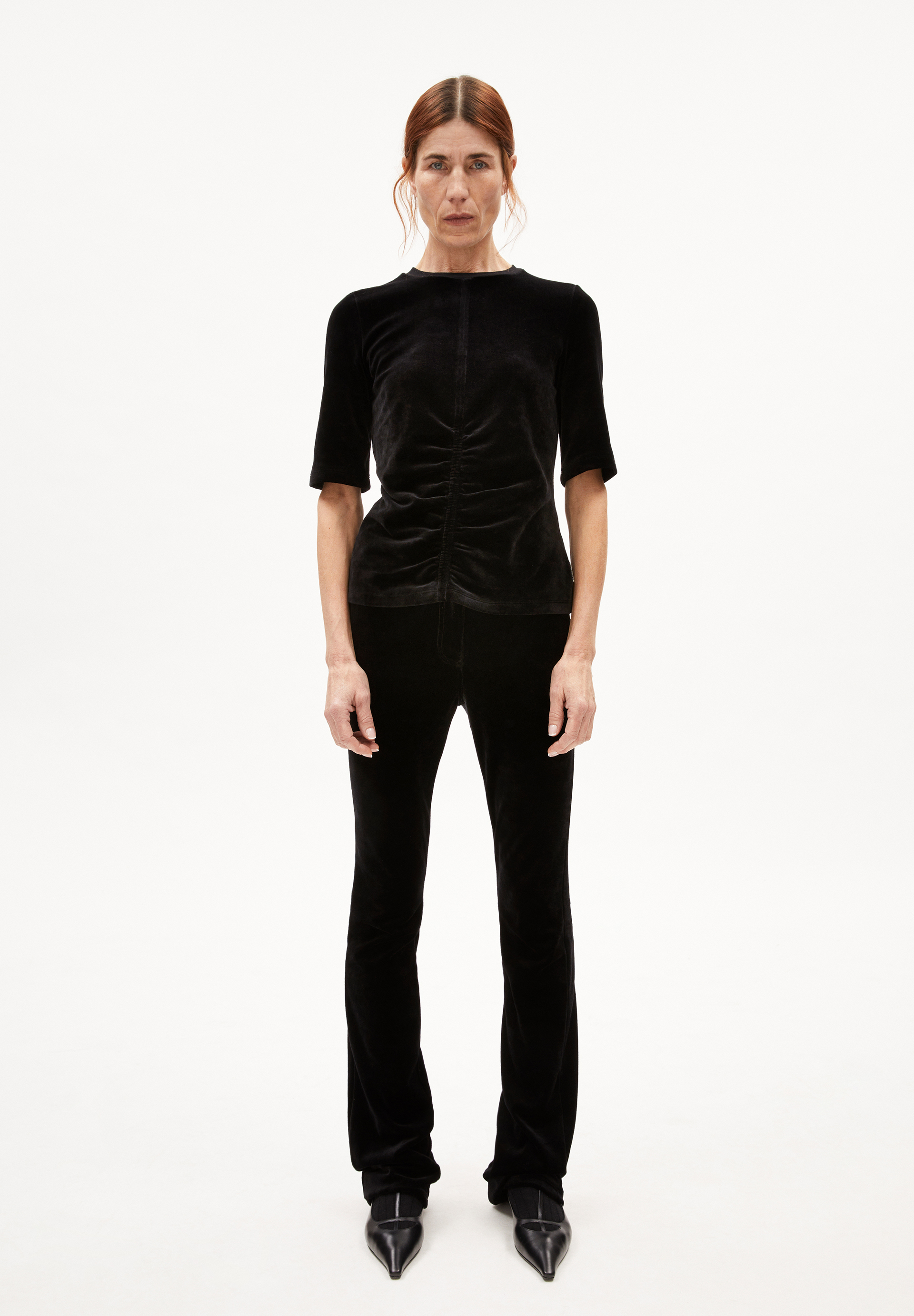 TRASLARAA T-shirt coupe ajustée en velours