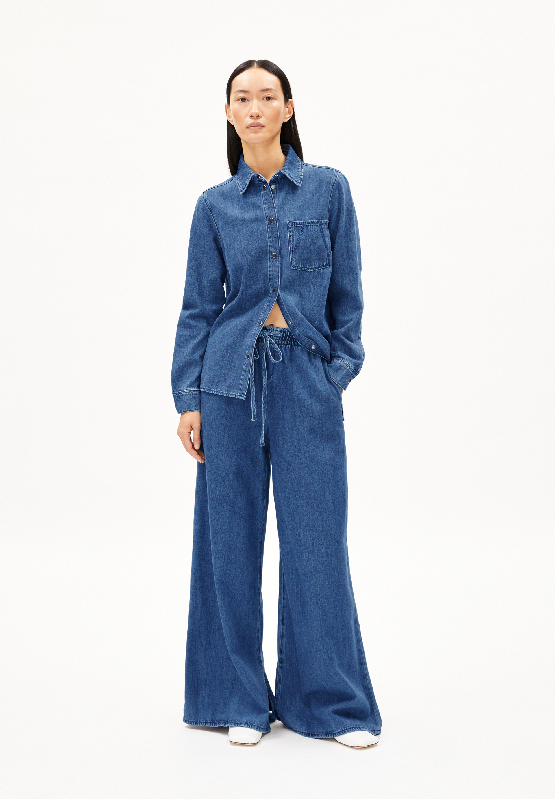 KELAANI Pantalon denim en coton bio
