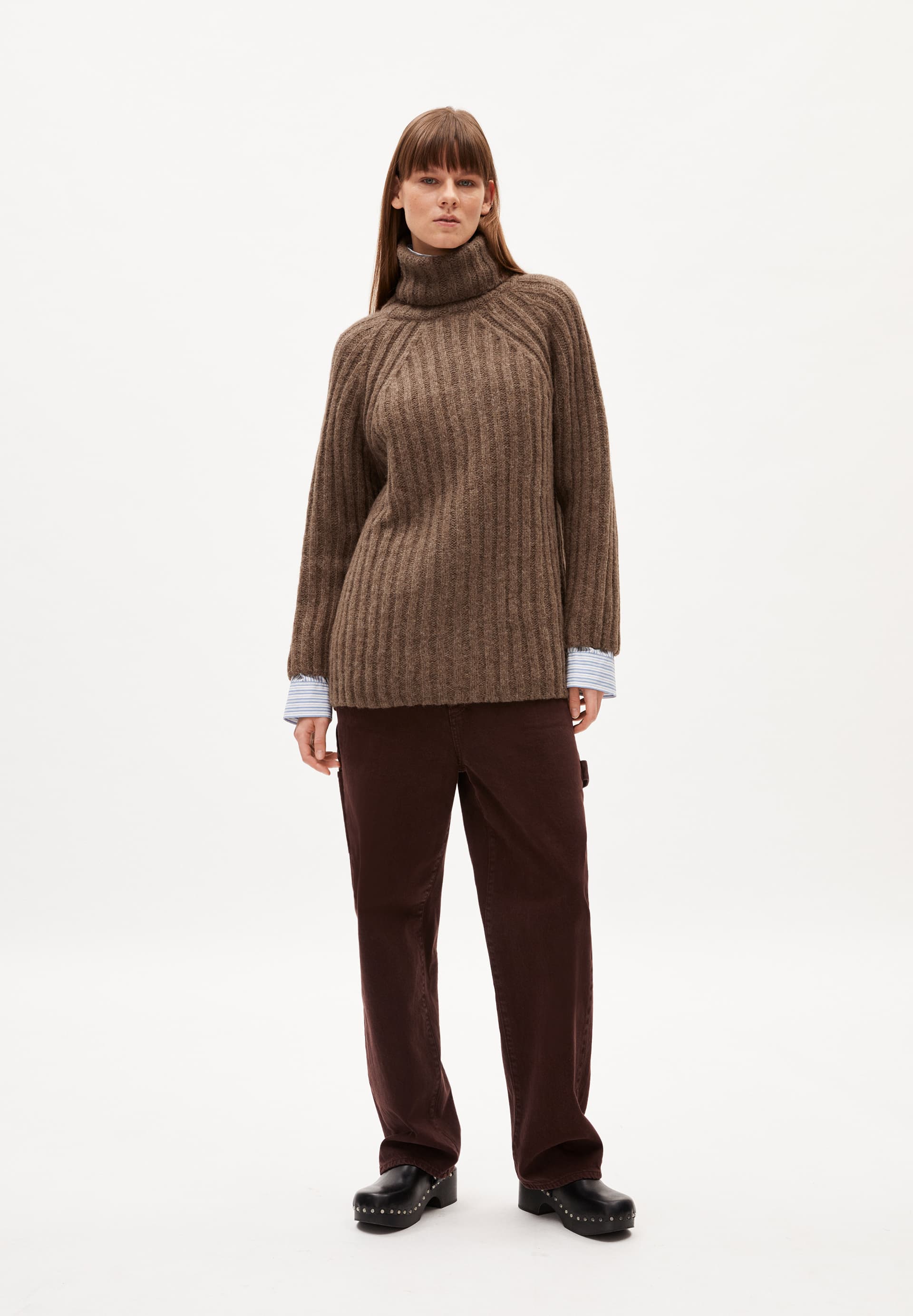 LANESSAA Pullover Loose Fit aus Alpaca Woll Mix