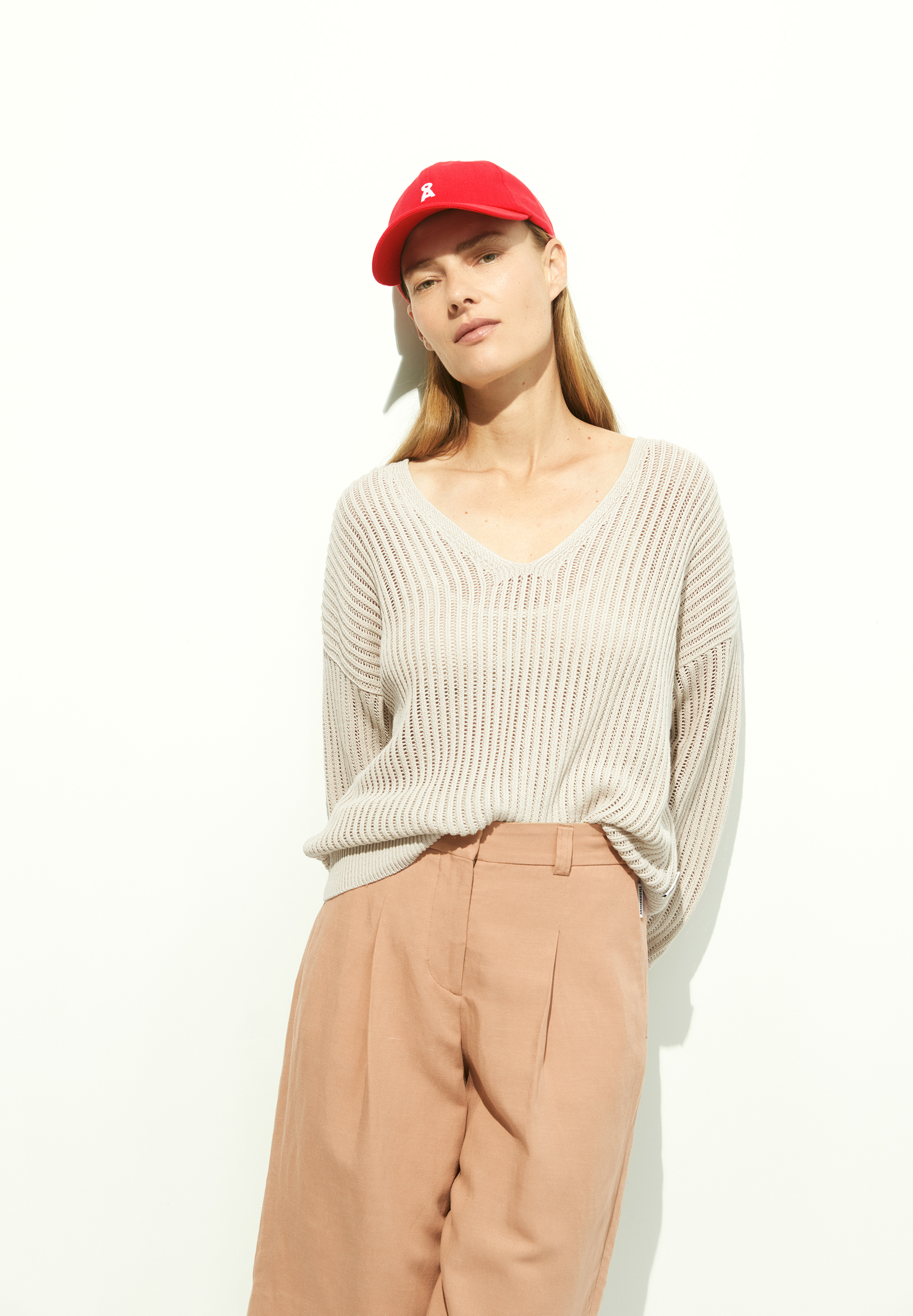 RABEAA CROCHET LINO Pullover aus Leinen-Mix