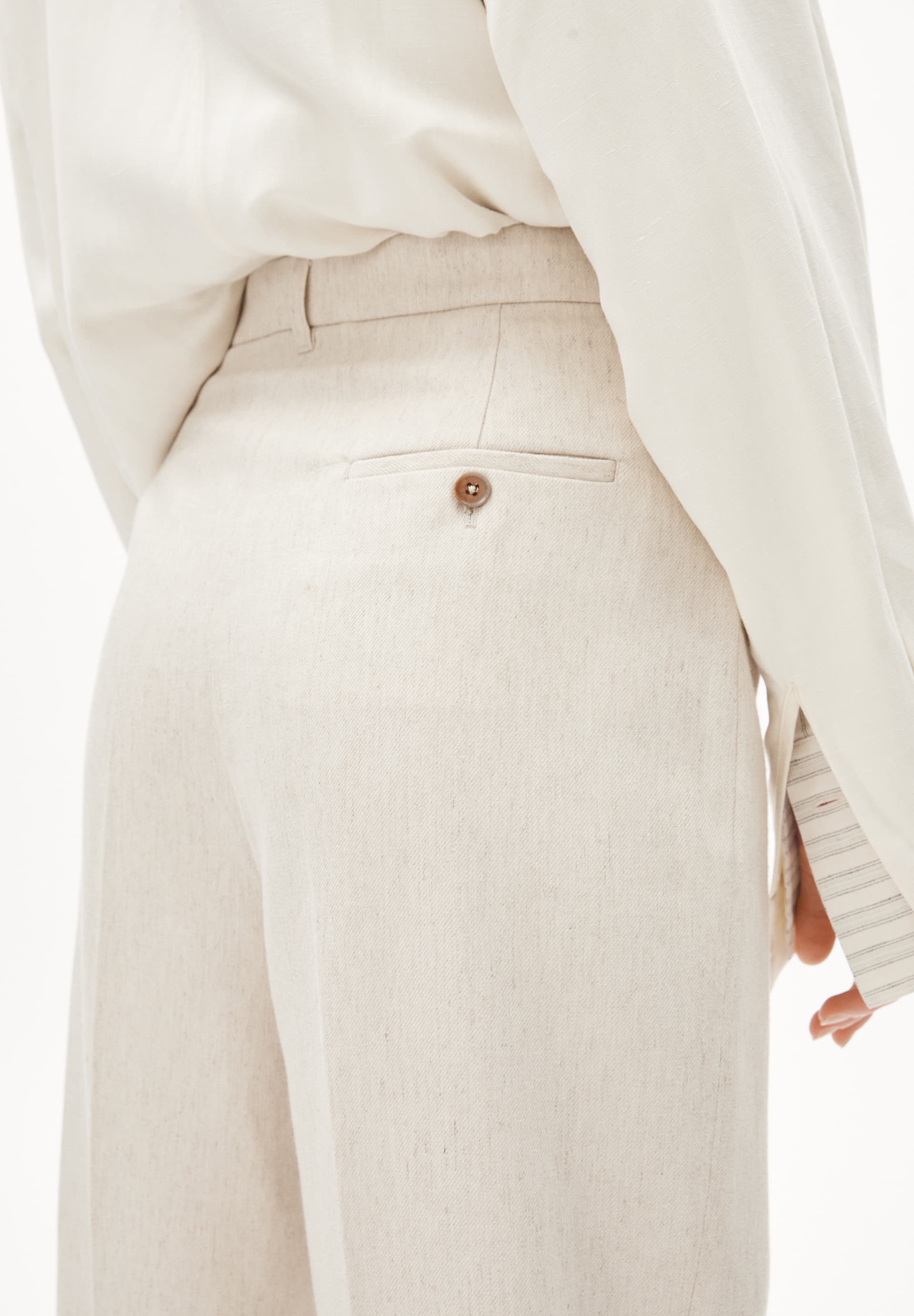 JUMAA STRAIGHT LINO Woven Pants made of Linen-Mix