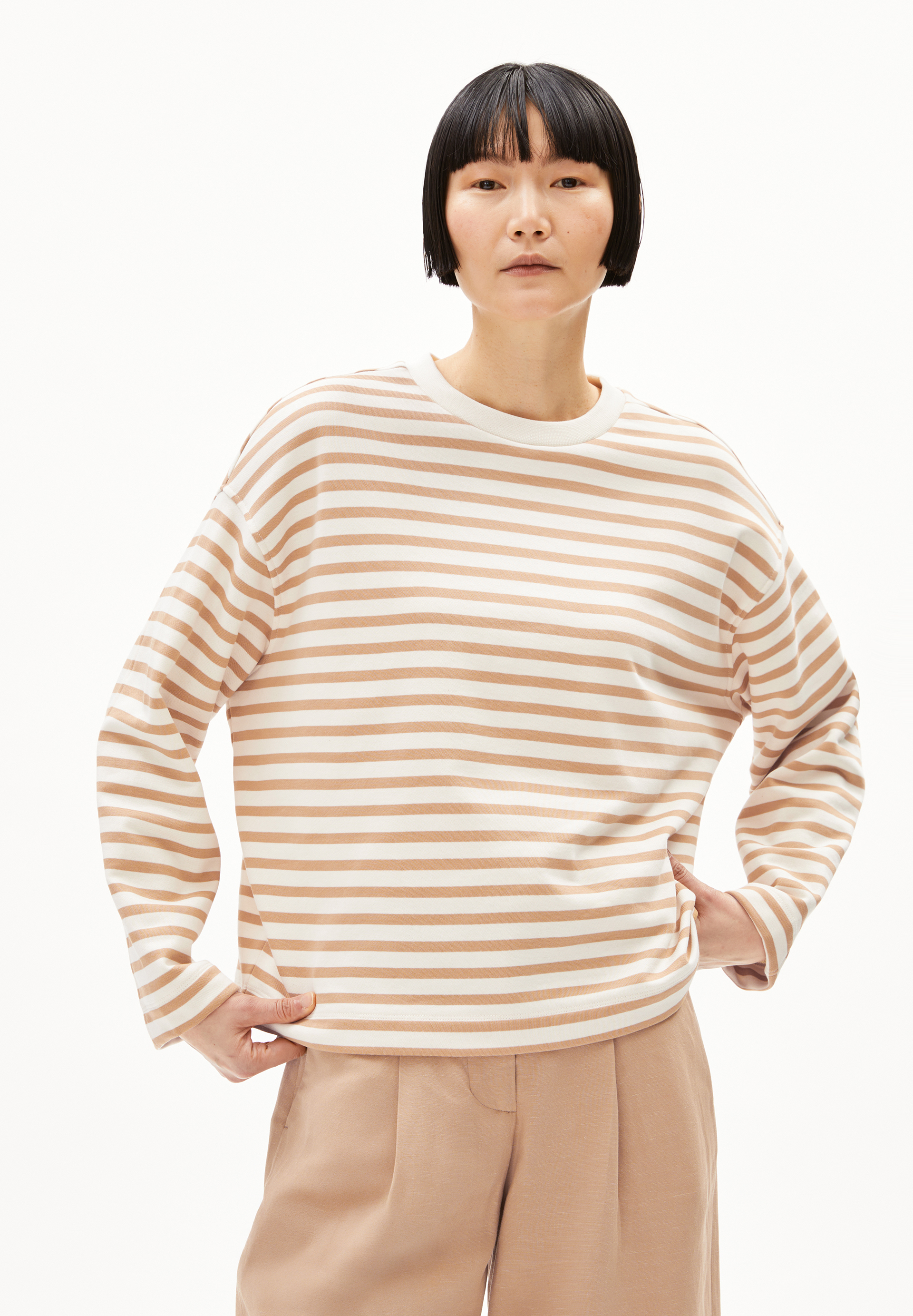 FRANKAA MAARLEN STRIPE Sweatshirt aus Bio-Baumwolle