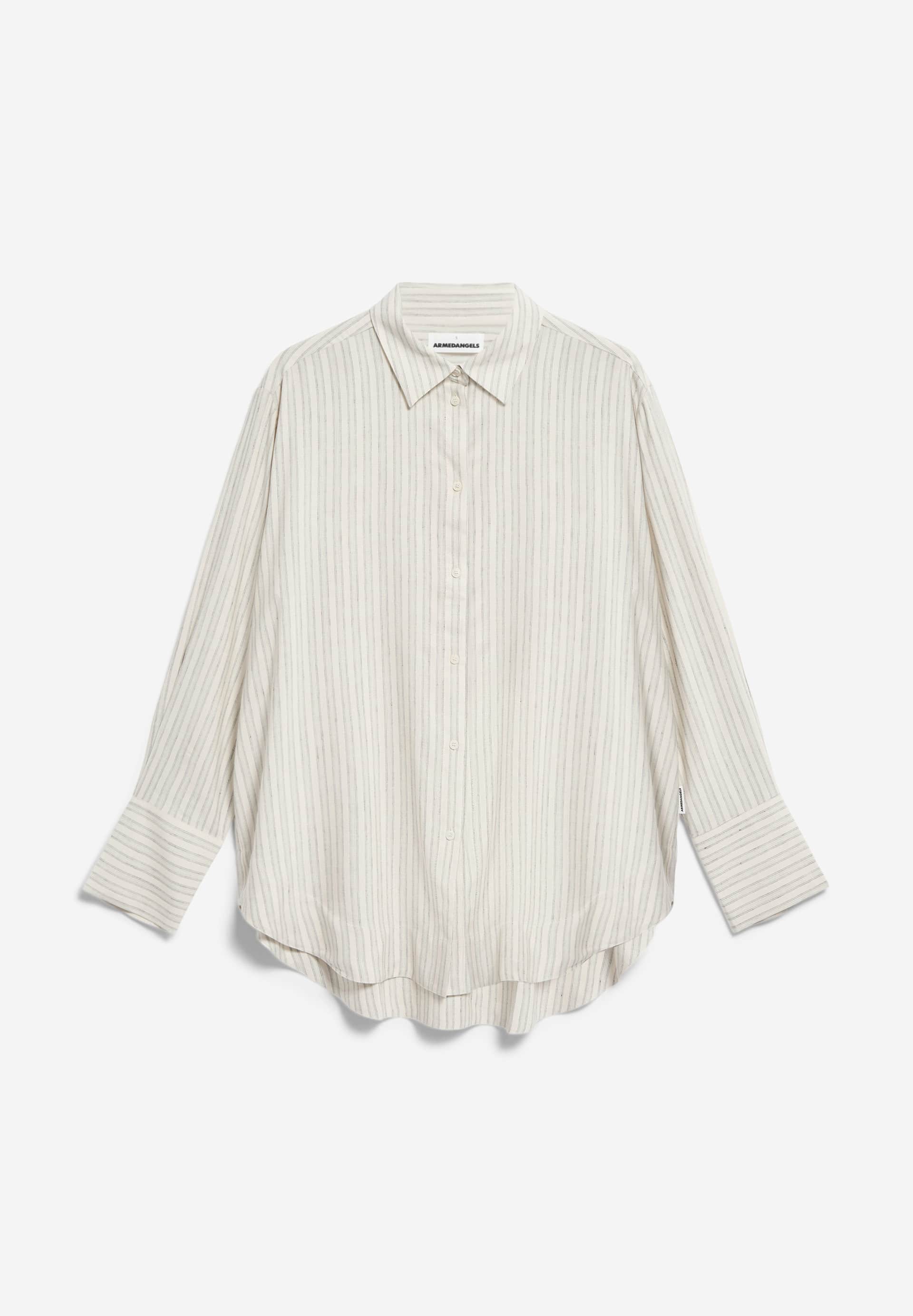 EASSAAL LINO STRIPES Blouse Loose Fit made of Linen-Mix