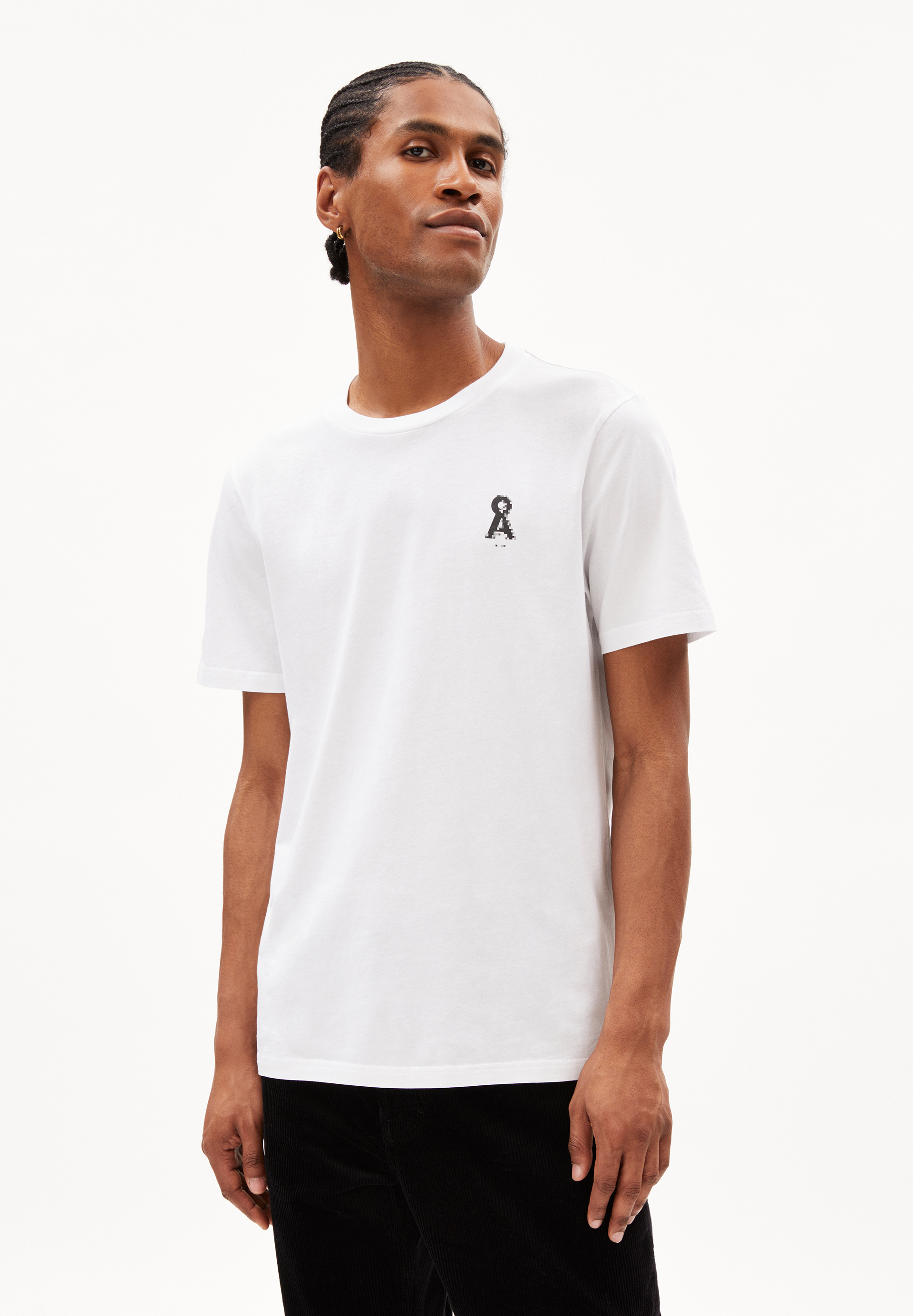 JAAMES PIXXEL LOGAA T-Shirt Regular Fit aus Bio-Baumwolle