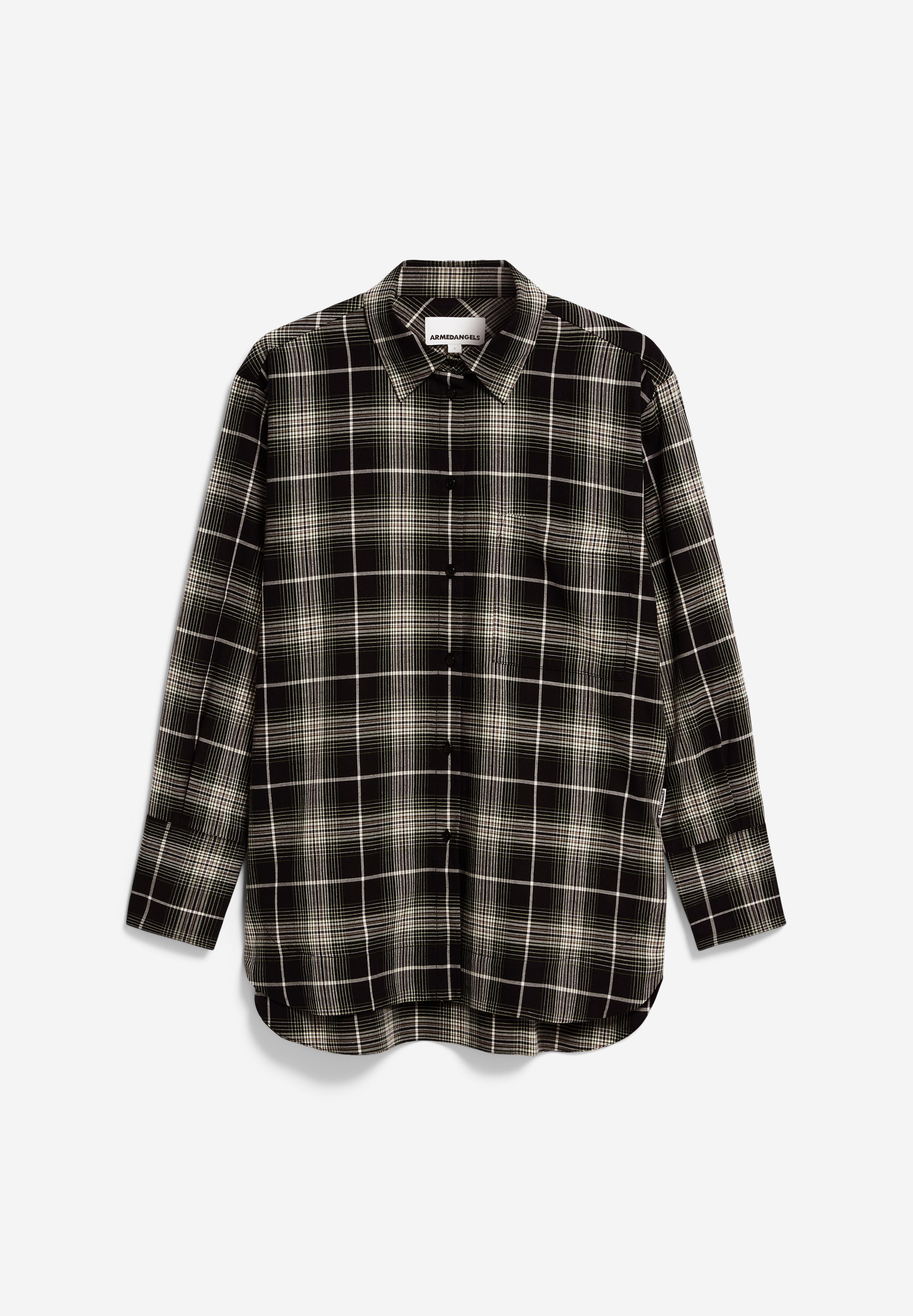 EASSAAL CHECK Chemisier coupe ample en coton bio