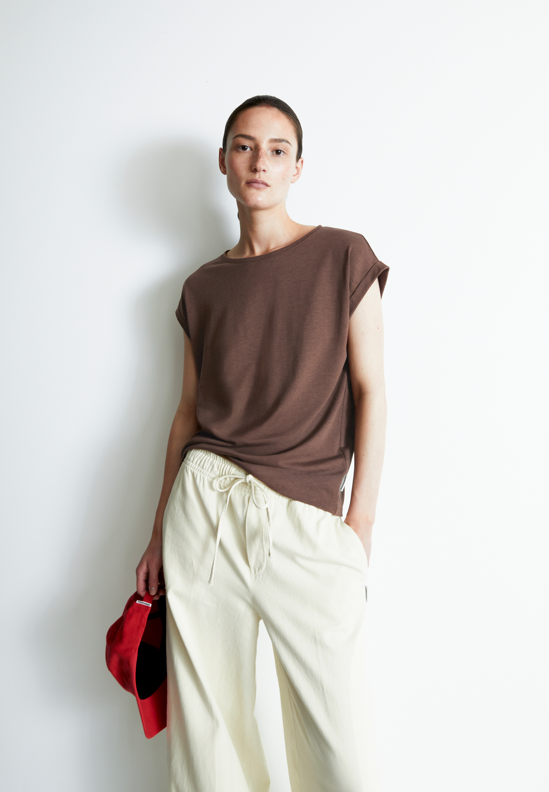 JILAANA T-shirt en mélange TENCEL™ Lyocell