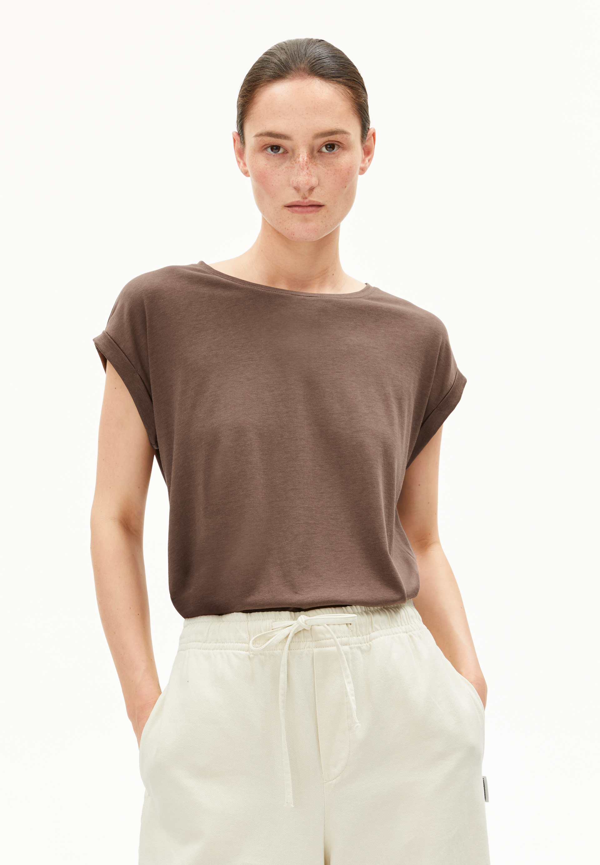 JILAANA T-shirt en mélange TENCEL™ Lyocell