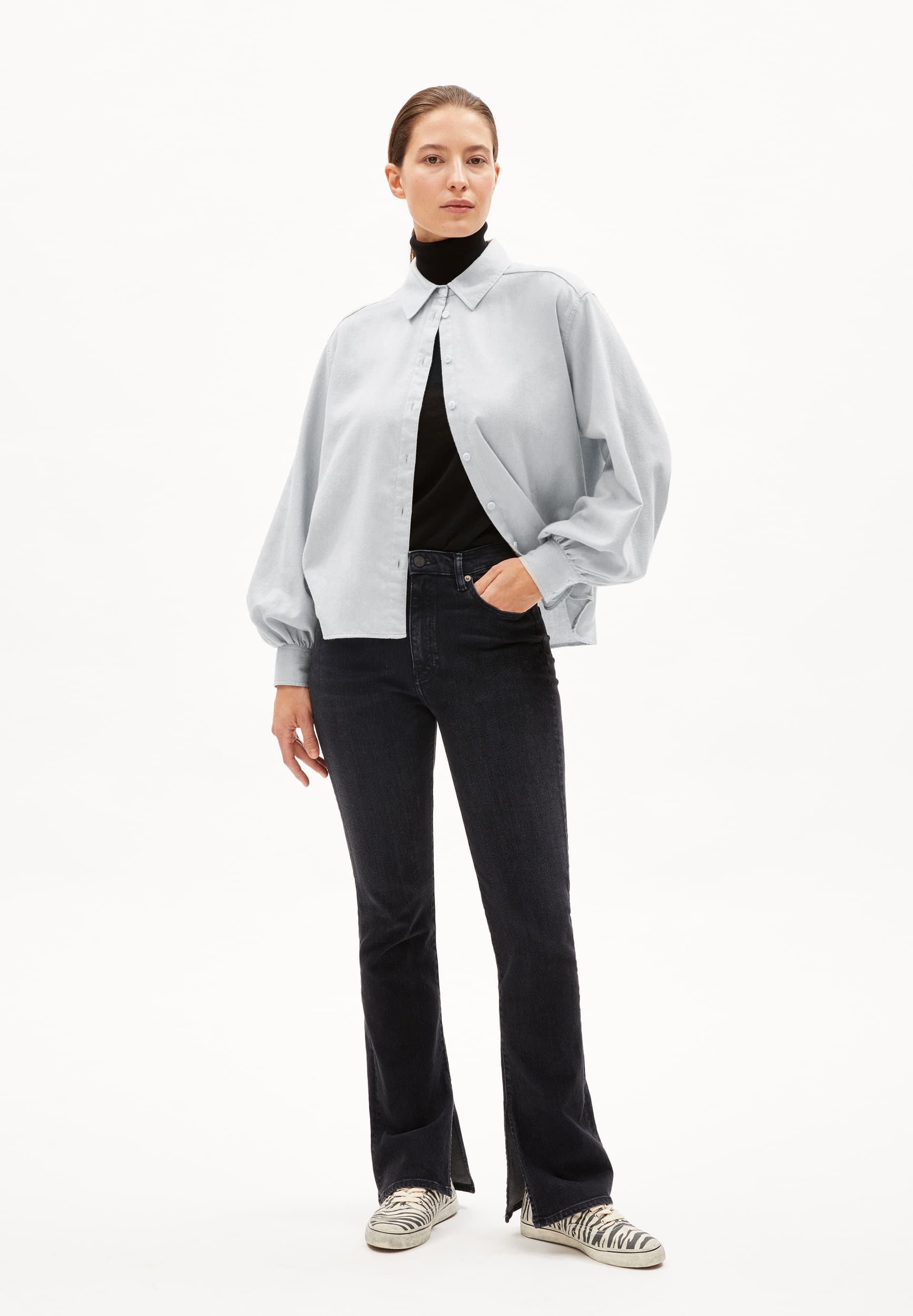 NAVEAA Boot Cut High Waist aus Bio-Baumwoll Mix