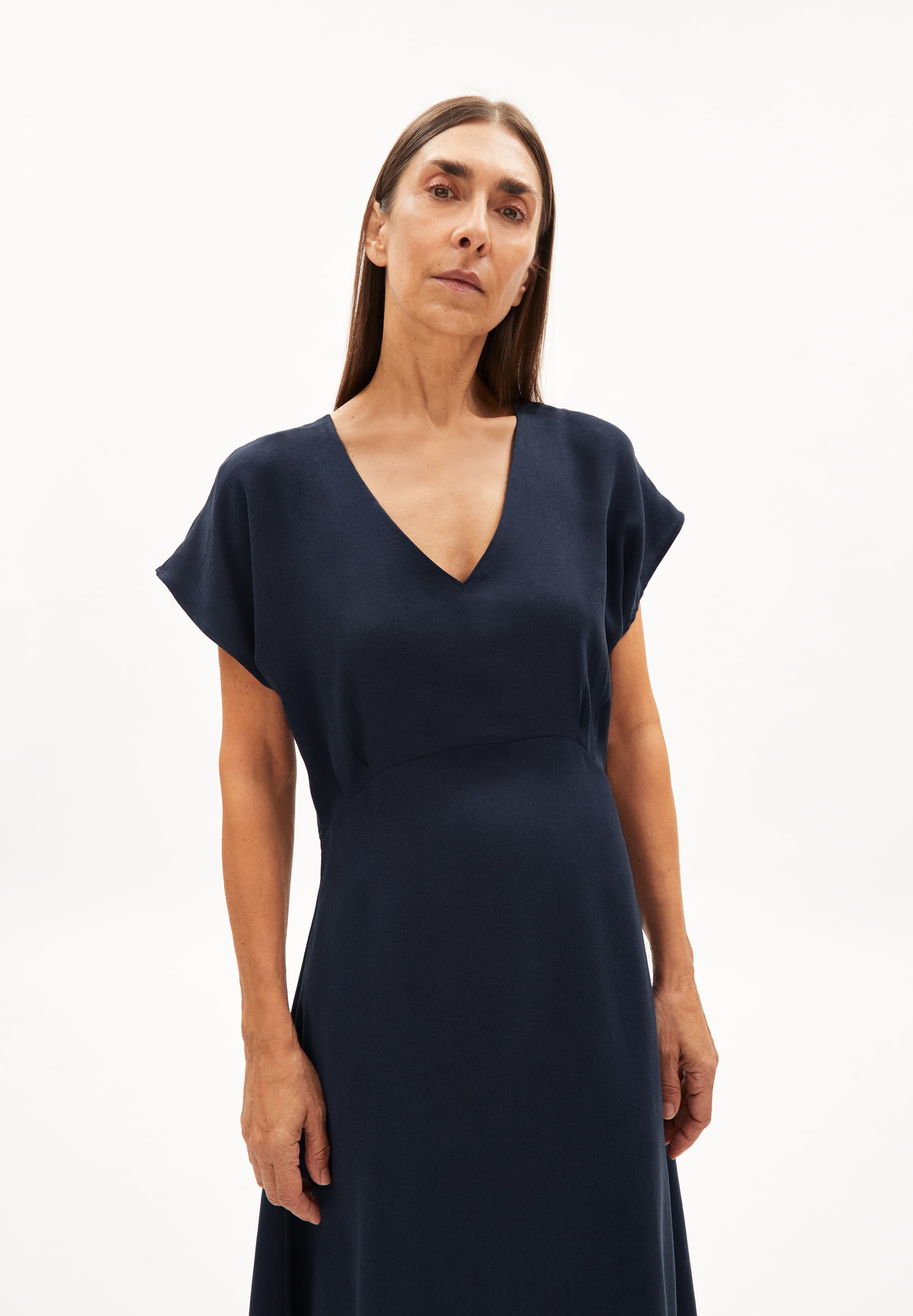 AALBINE Geweven jurk met regular fit van TENCEL™ Lyocell