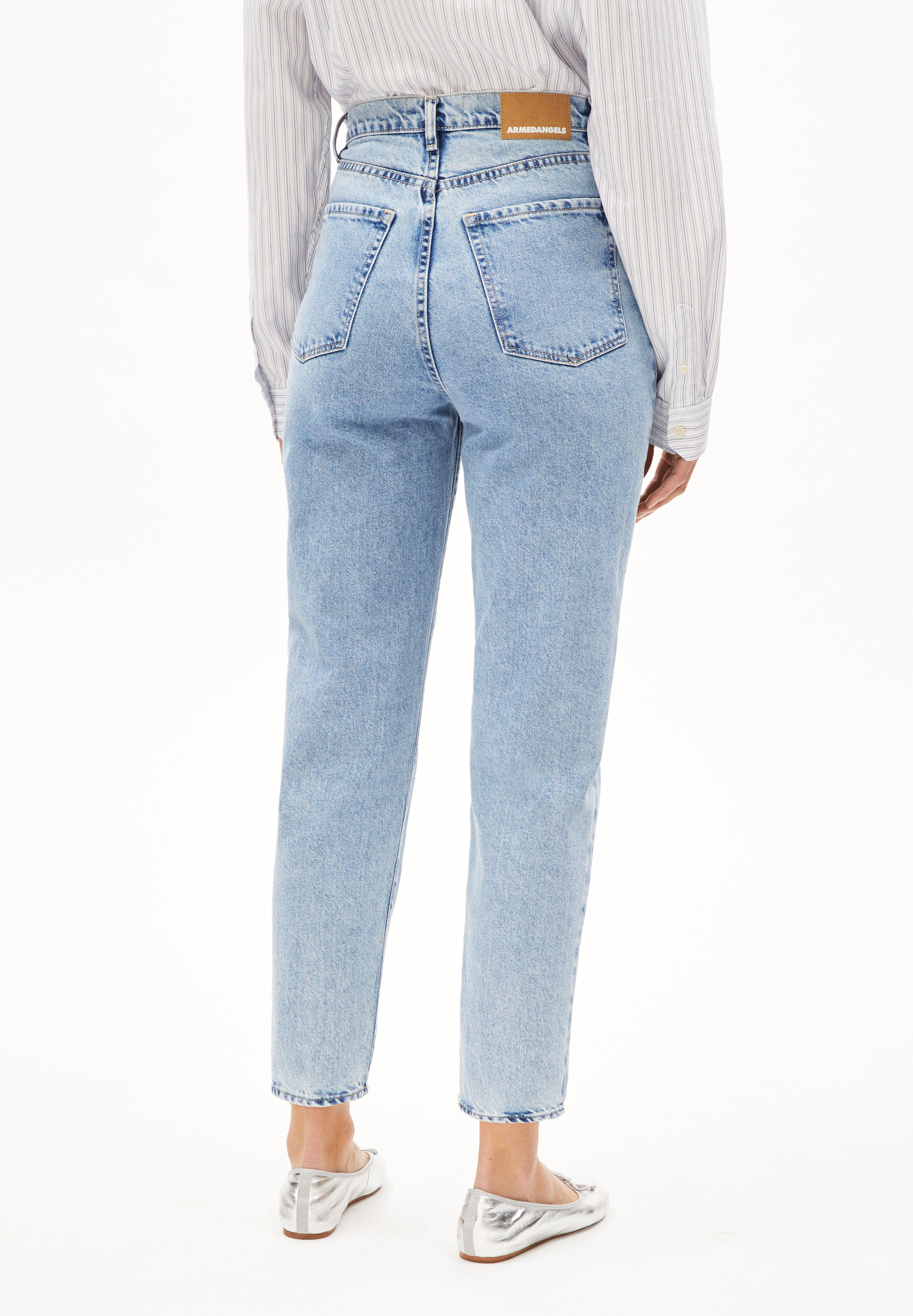 MAIRAA Jeans Mom Fit High Waist Ankle recycled Cotton Non-Stretch