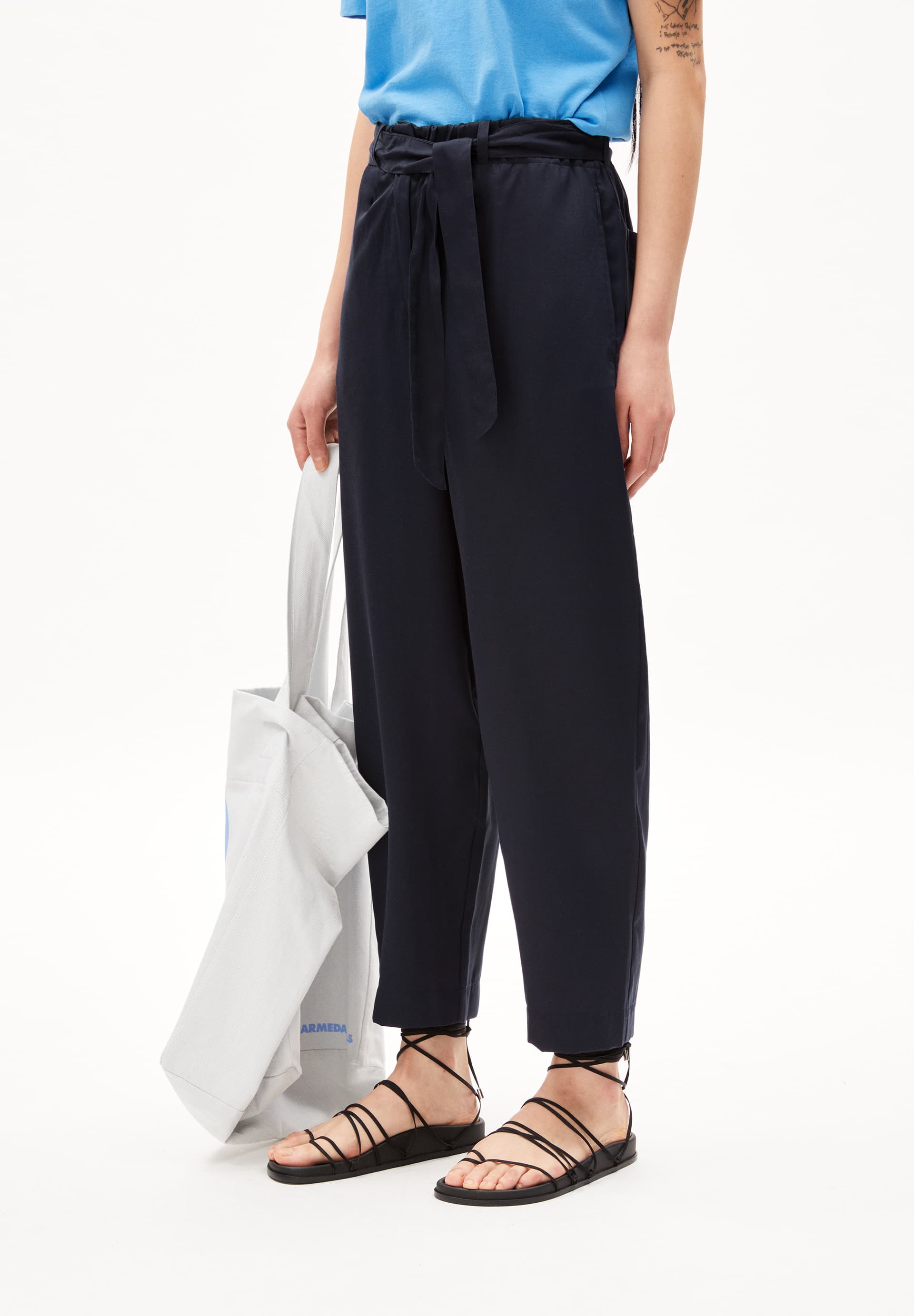 SAAMERA Pantalon en toile coupe décontractée en TENCEL™ Lyocell