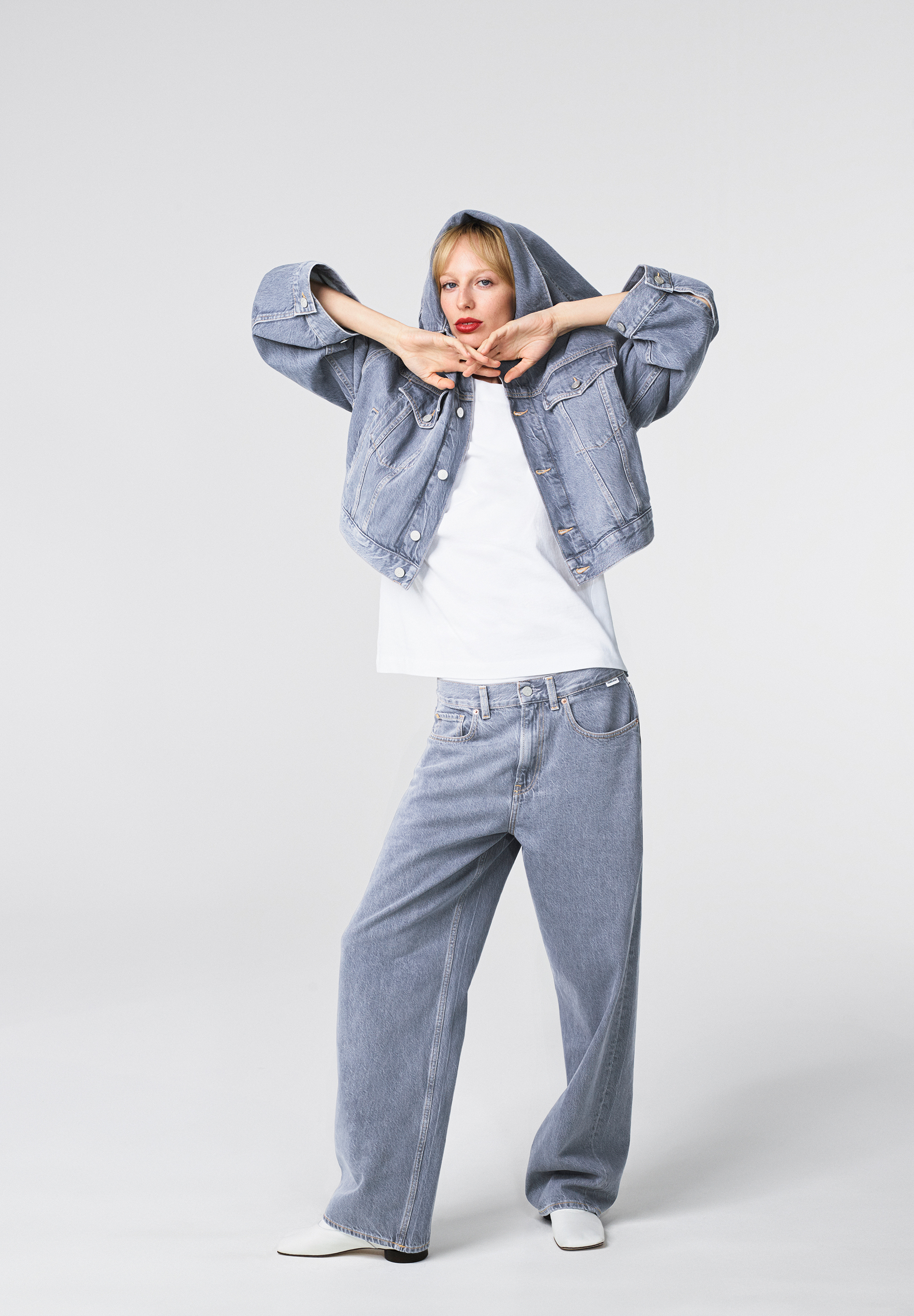 HAAYI Jean baggy en mélange de coton biologique