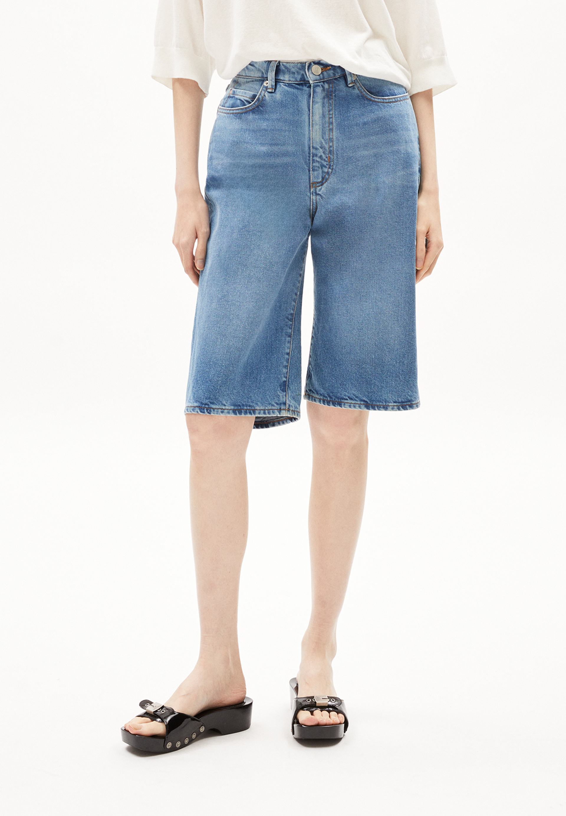 KAIJAAN Jeans Shorts aus recyceltem Baumwoll Mix