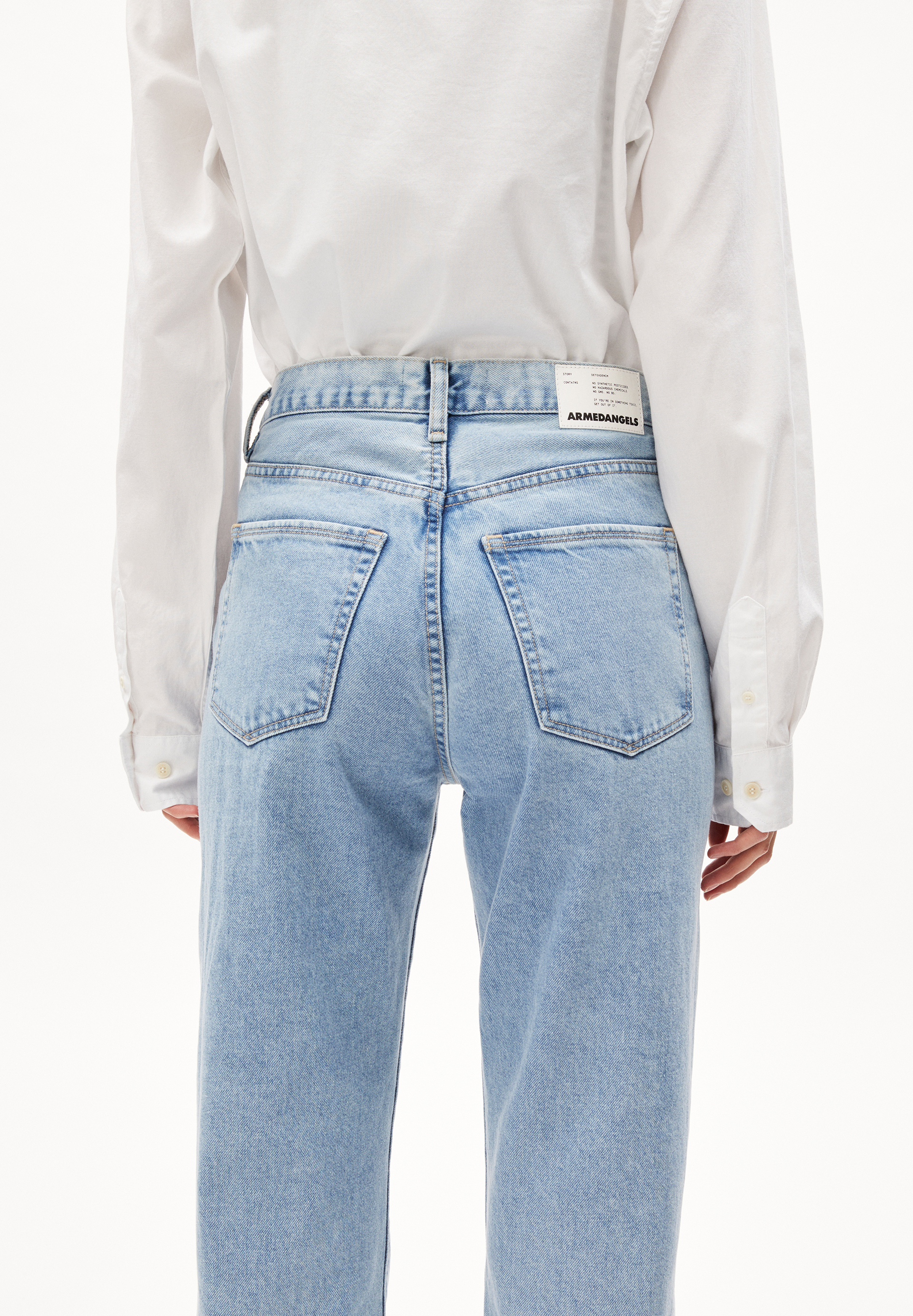 AAIKALA Jeans Straight Leg High Waist recycelte Baumwolle Non-Stretch