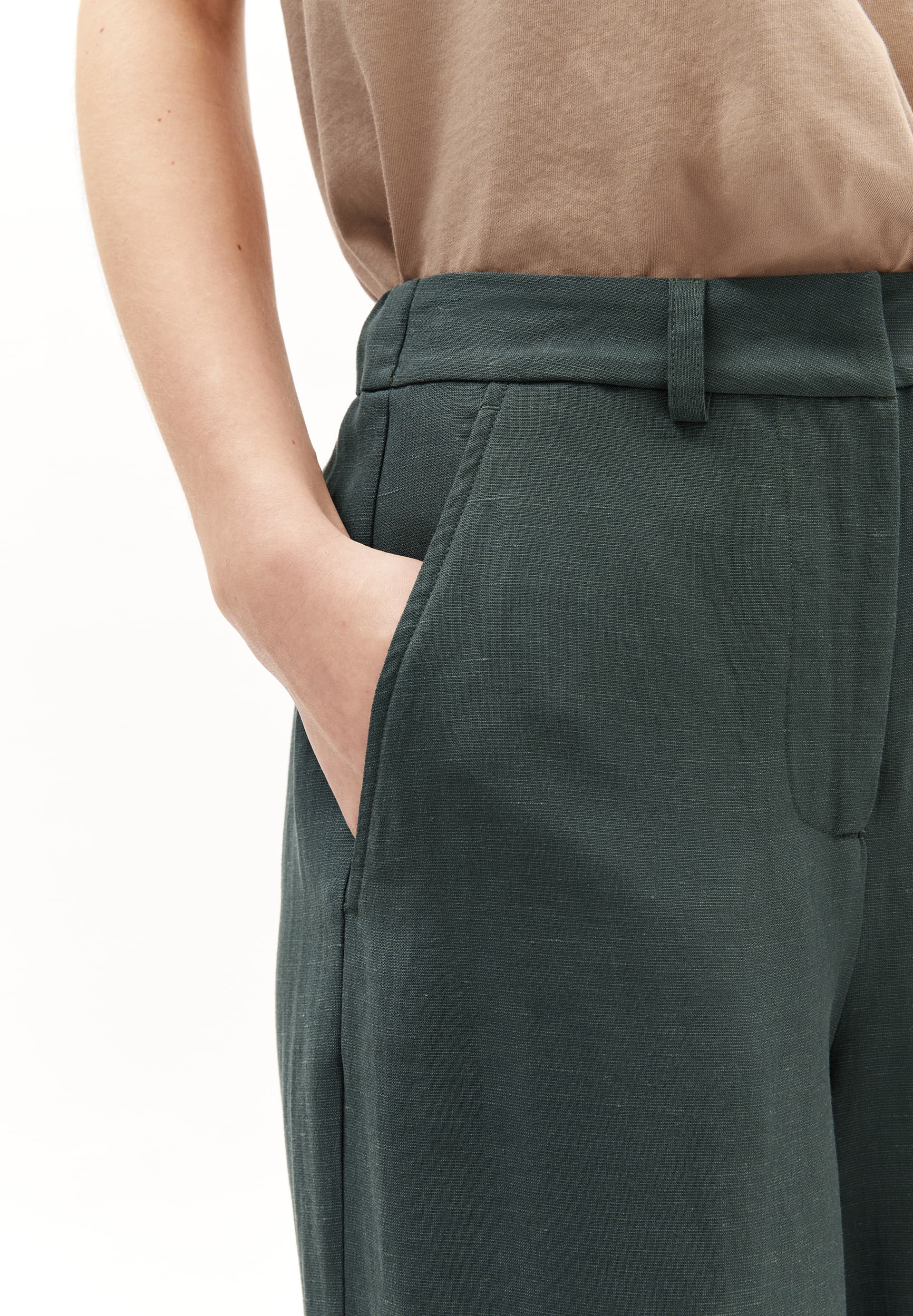 CAARUNUS LINO Woven Pants made of Linen-Mix