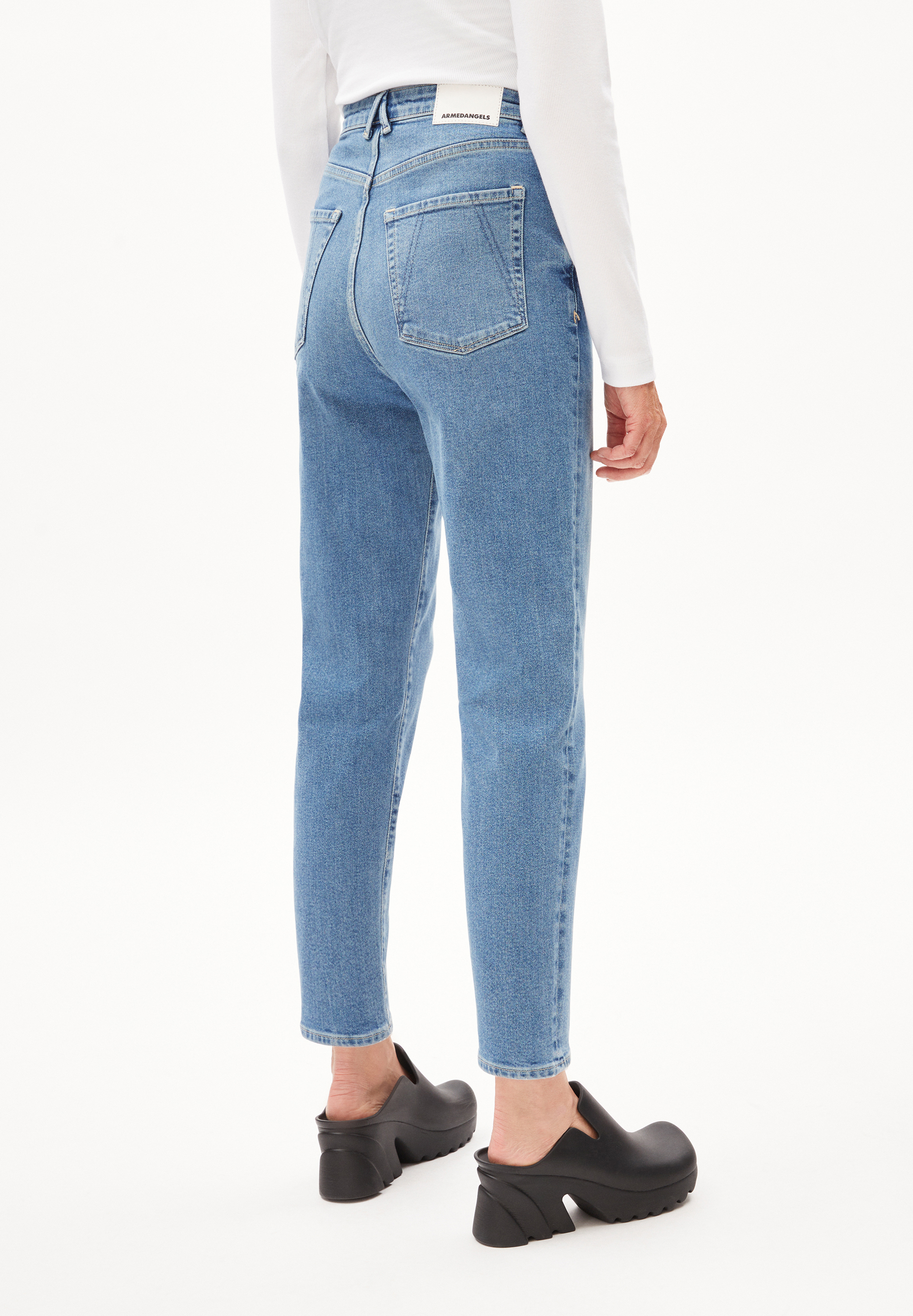 MAIRAA COMFORT Jeans Mom Fit High Waist Ankle recycelter Baumwoll Mix Comfort-Stretch