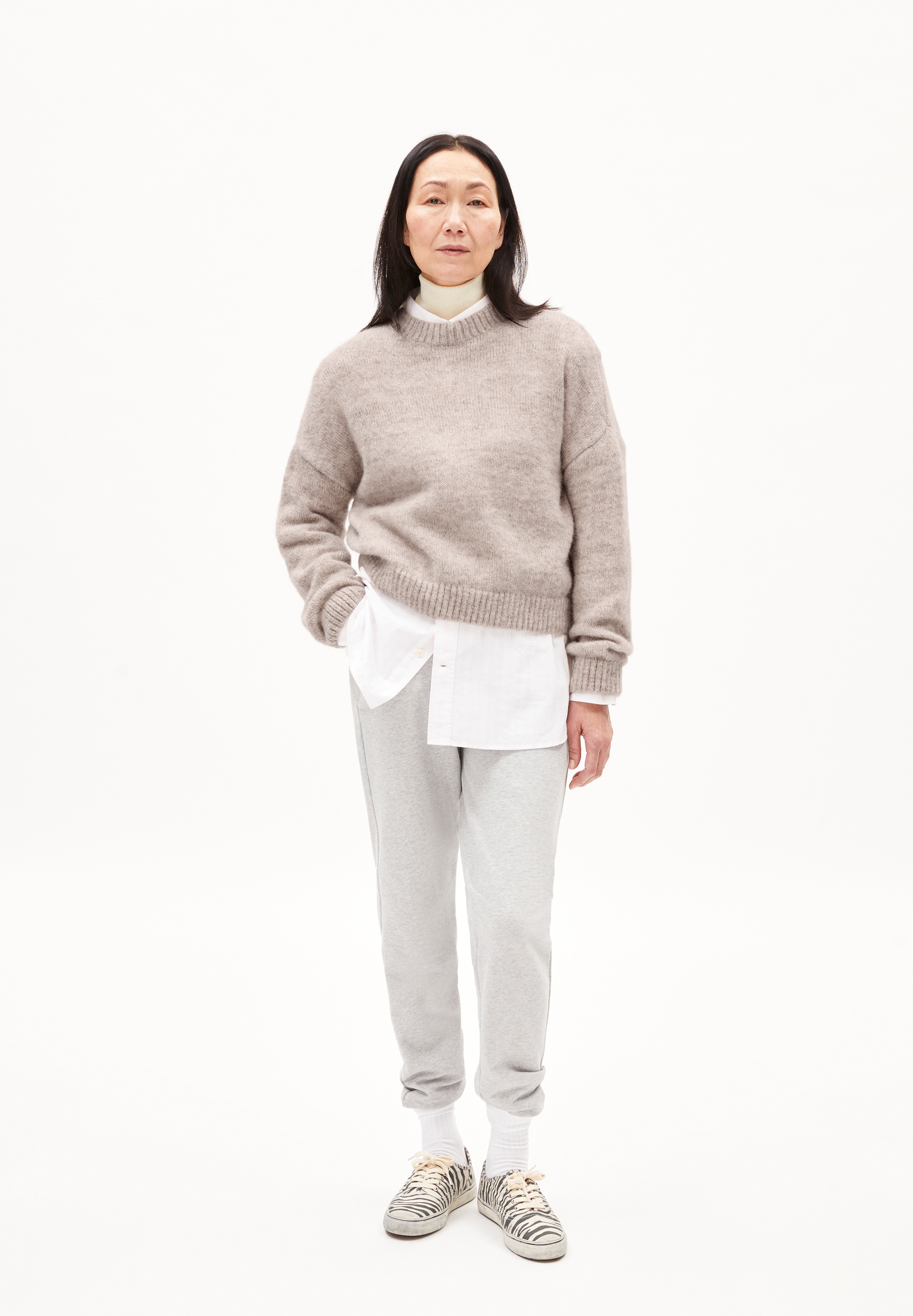 SURI INARAA Pullover Oversized Fit aus Alpaca Woll Mix