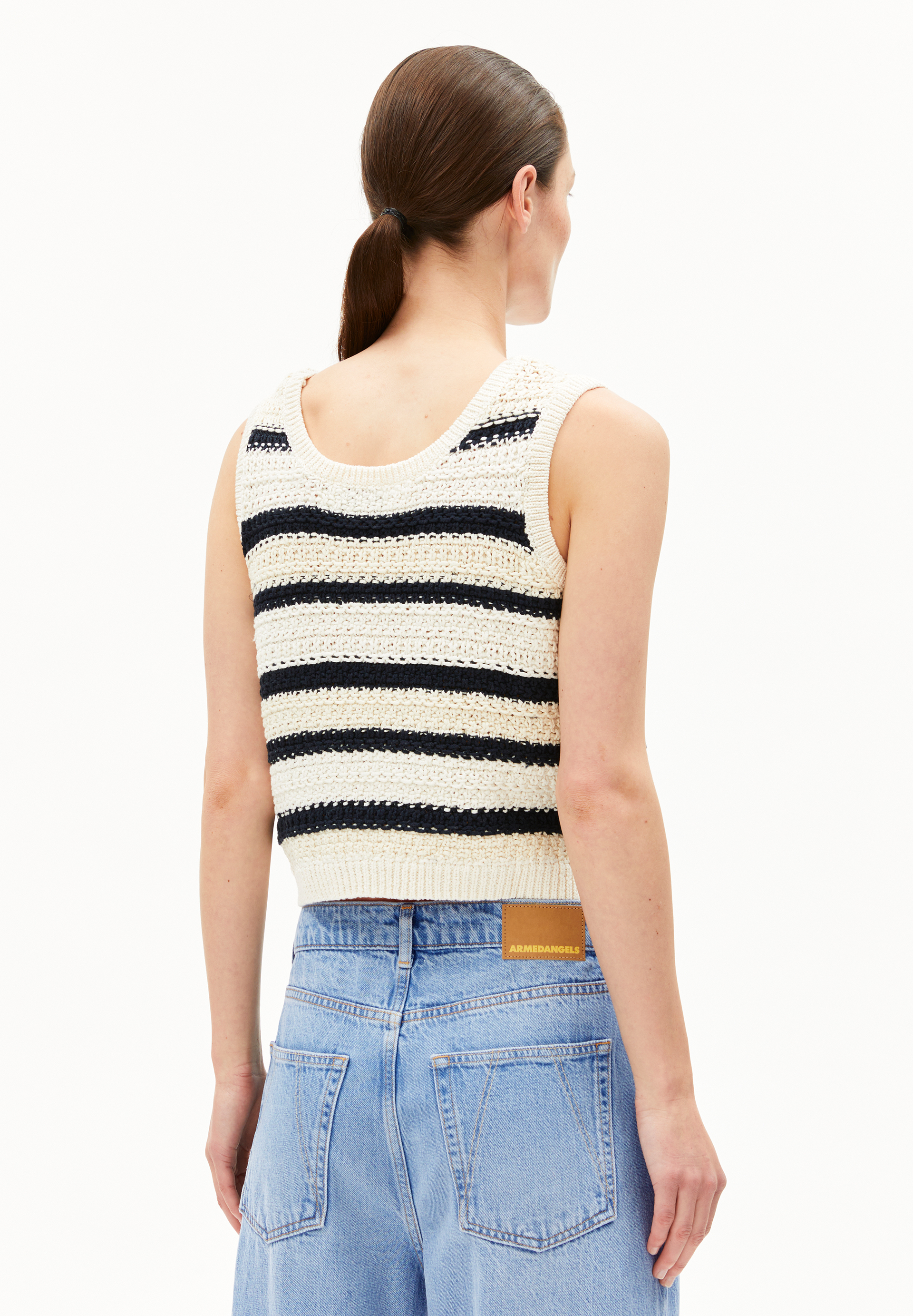 CLAAIRE STRIPES Knit Top made of Organic Cotton