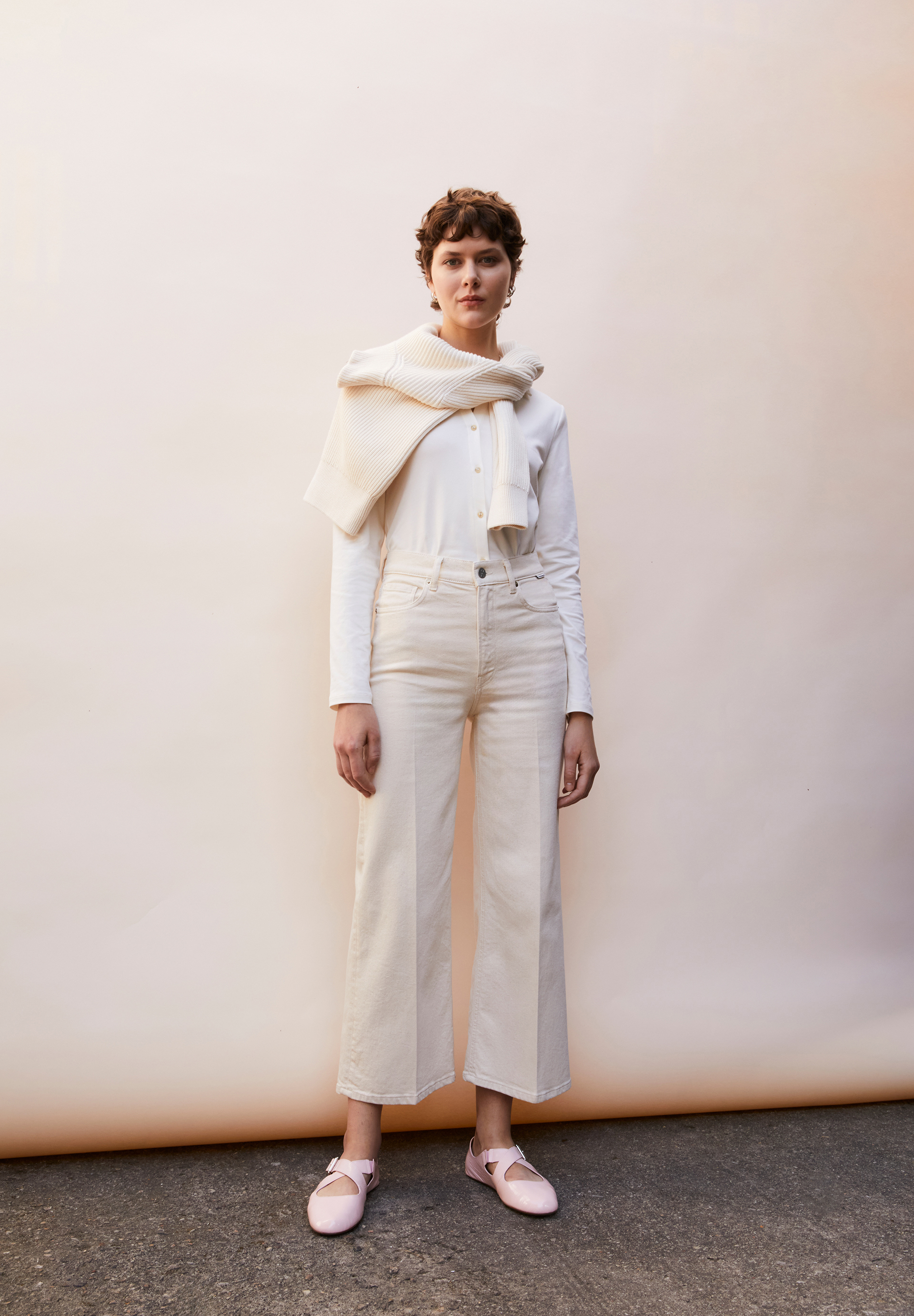 MURLIAA CROPPED Jean large en  en coton recyclé avec stretch comfort
