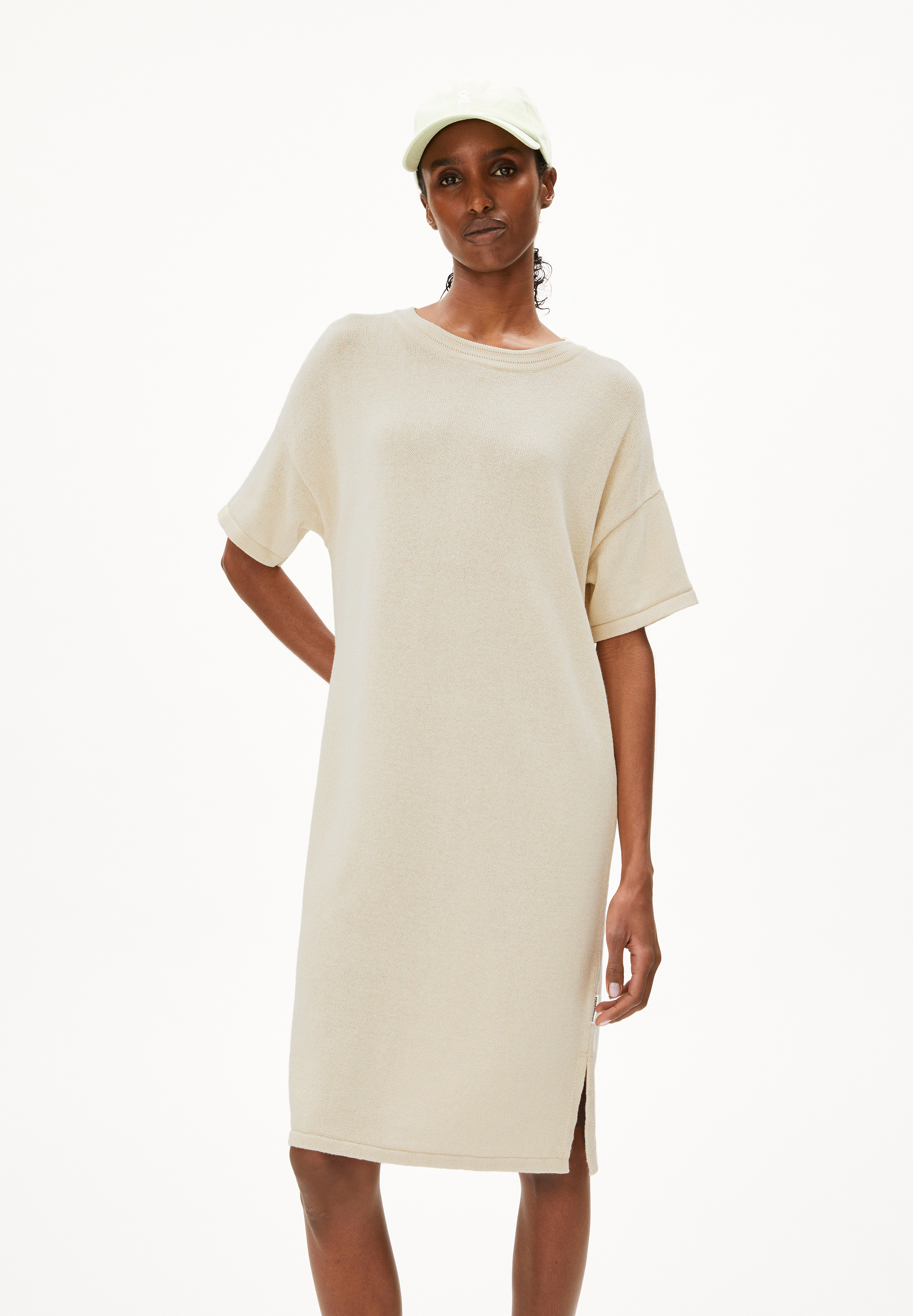 LINAA LINO Strickkleid aus Leinen-Mix