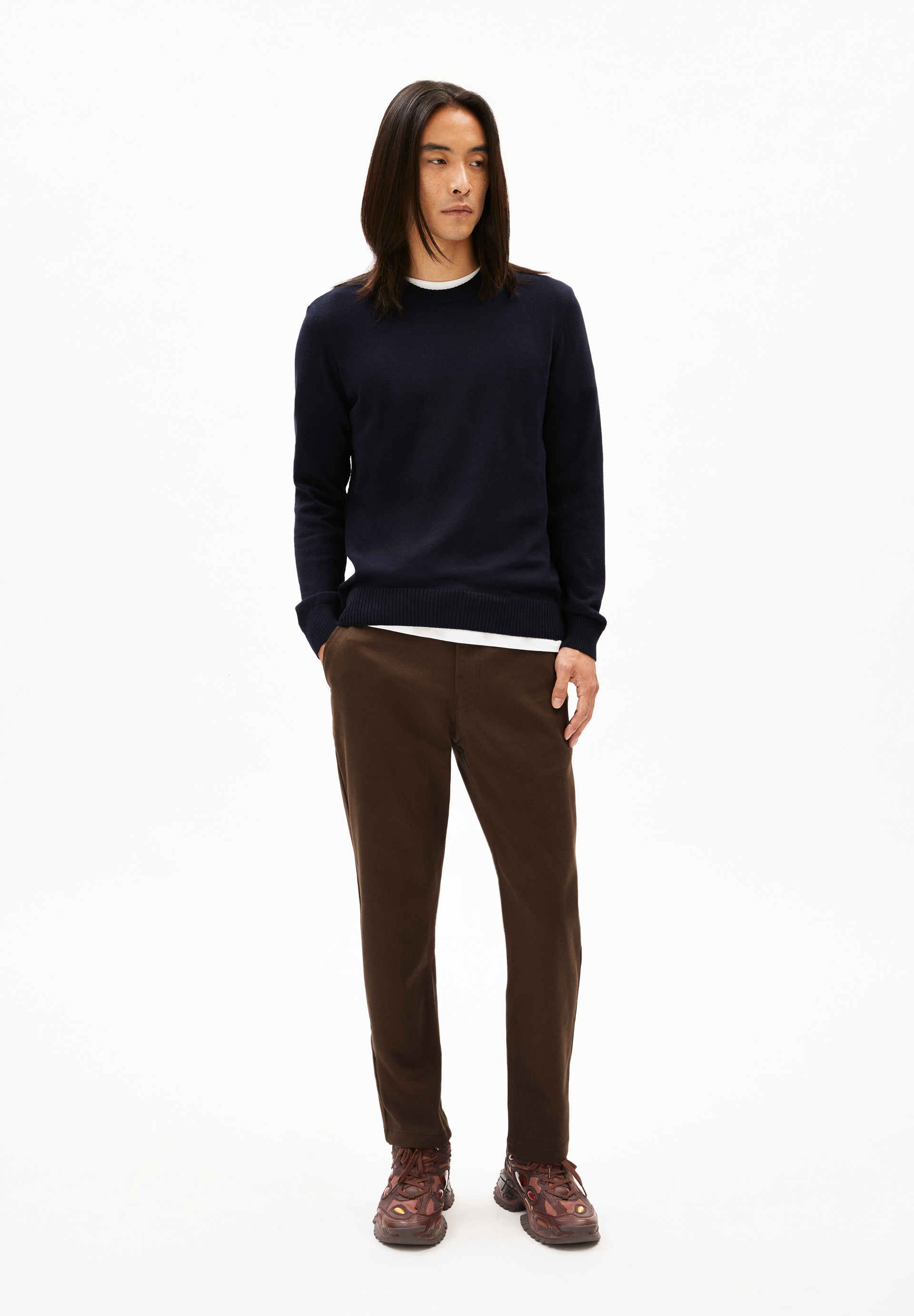 HORAACIOS Pull coupe standard en laine mérinos bio mélangée